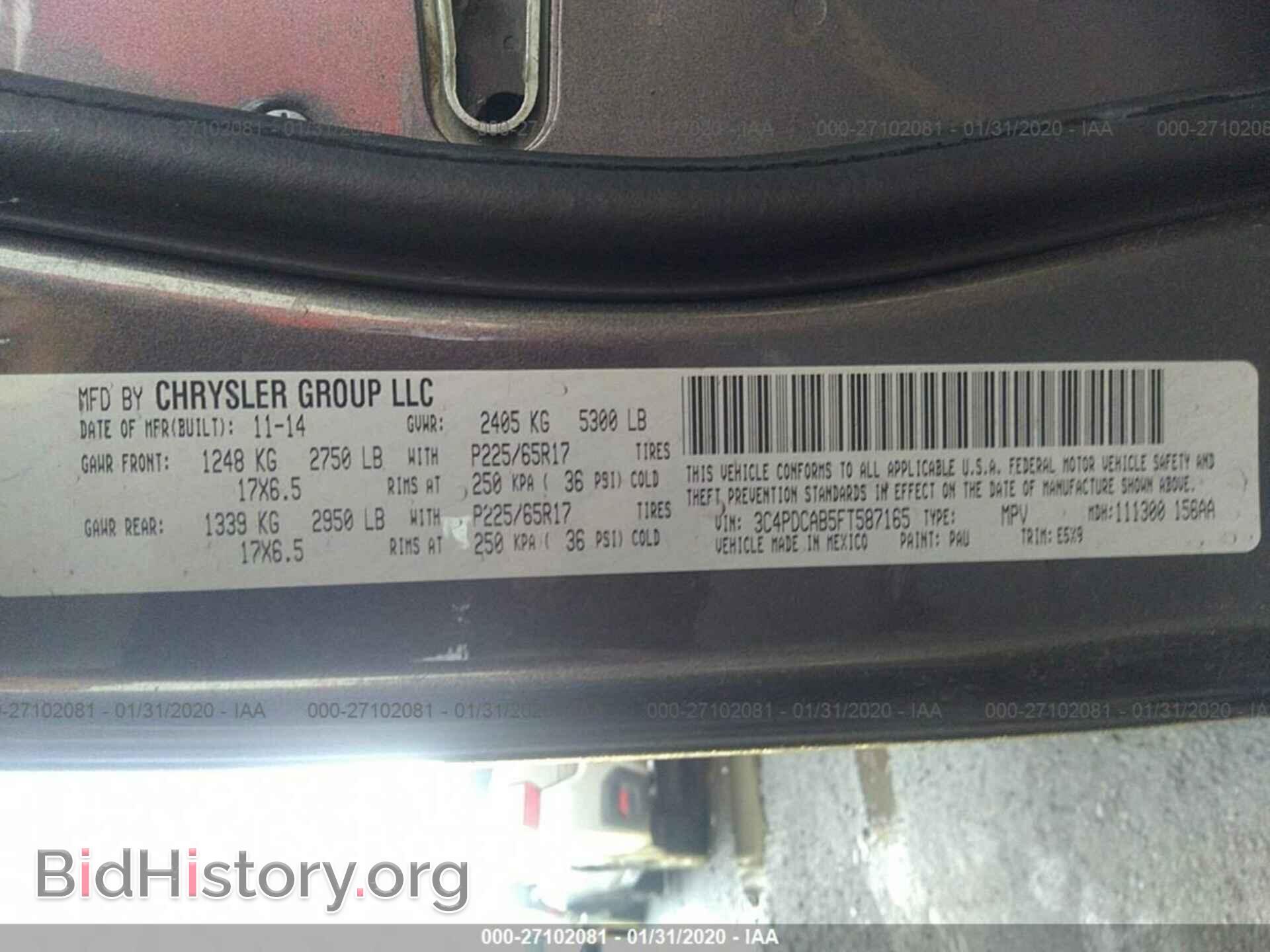 2015 DODGE JOURNEY - VIN: 3C4PDCAB5FT587165 - Фото 9