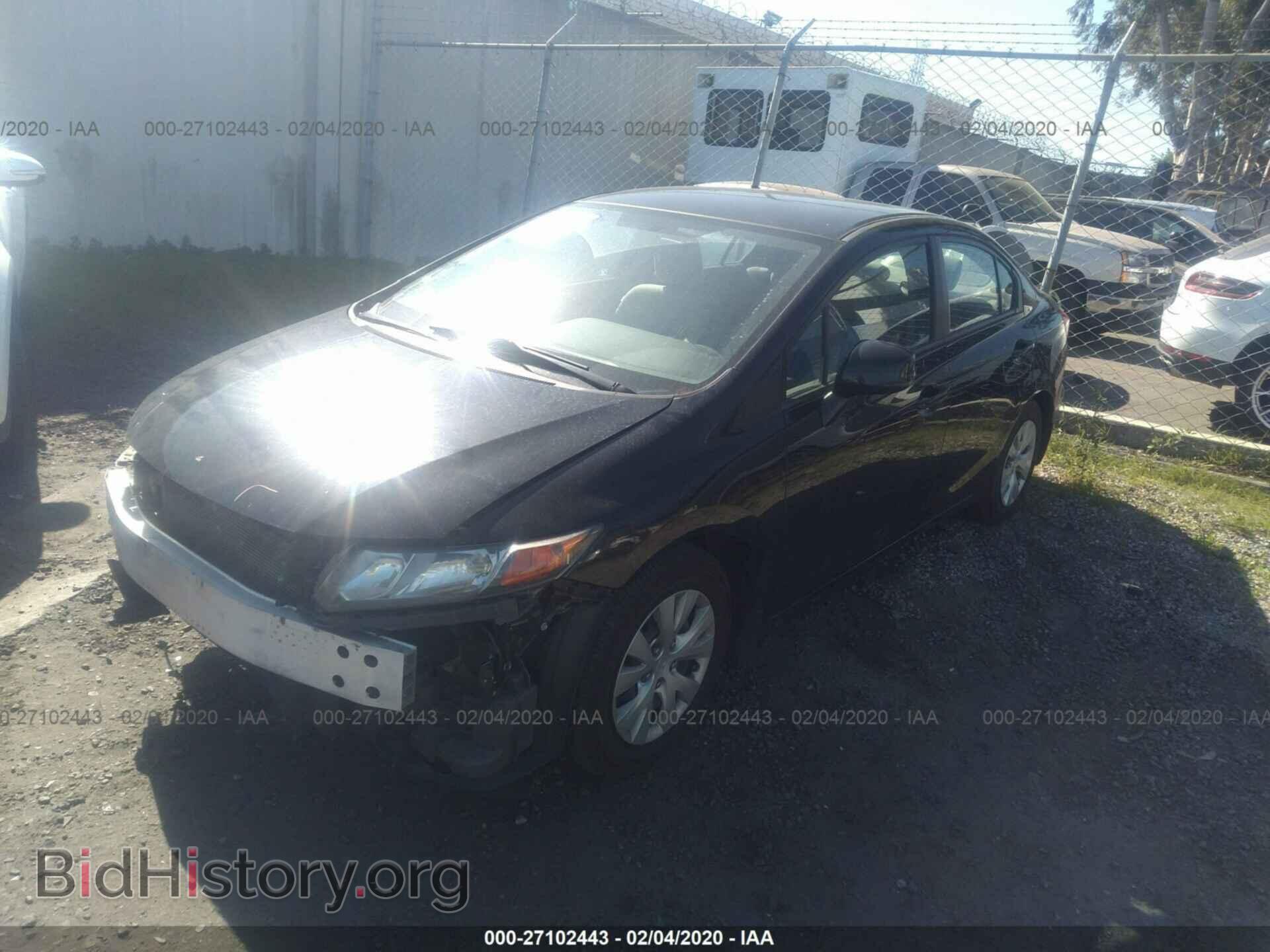 2012 HONDA CIVIC - VIN: 19XFB2F57CE386625 - Фото 2