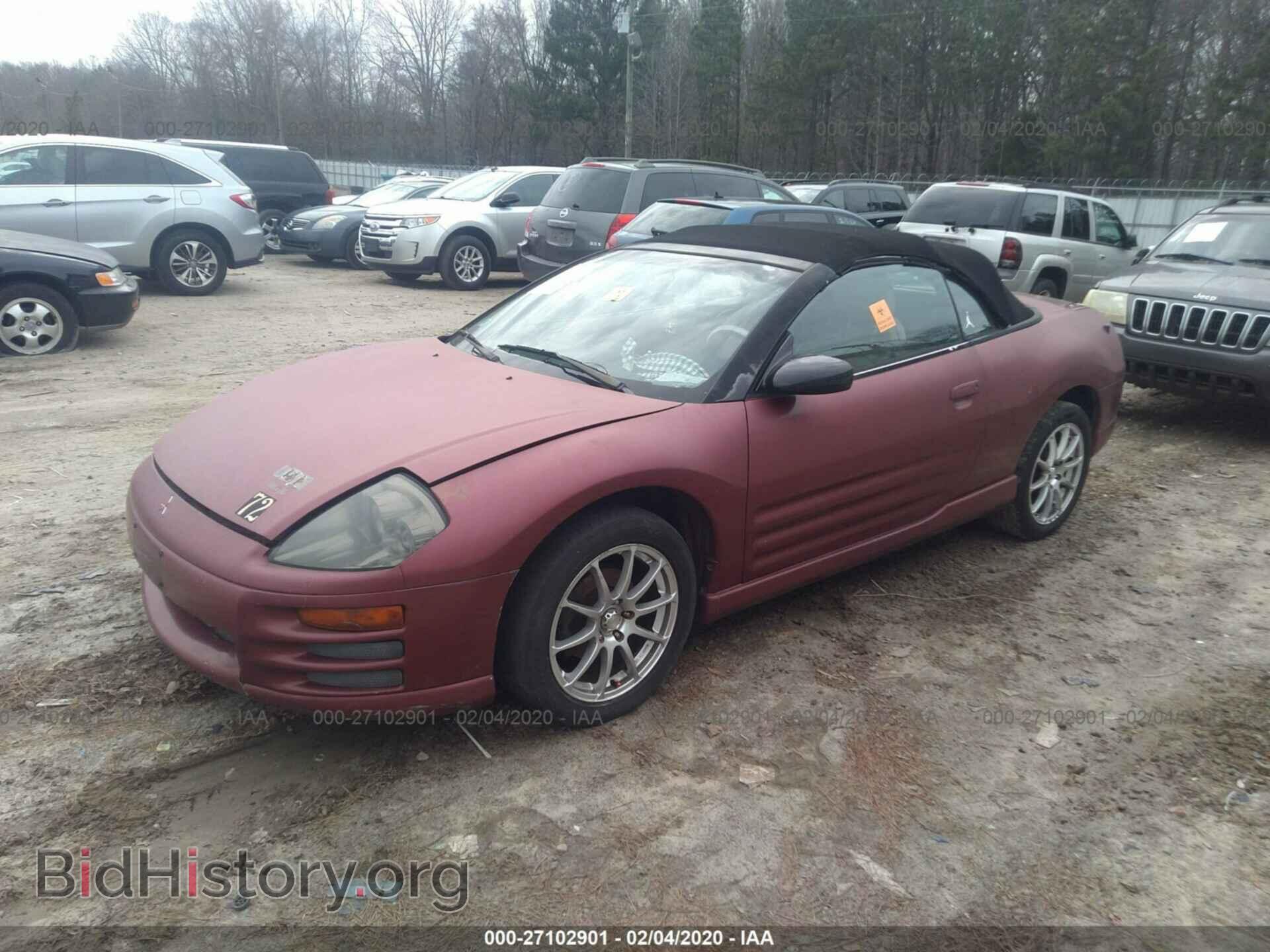 2001 MITSUBISHI ECLIPSE - VIN: 4A3AE85H61E080652 - Фото 2