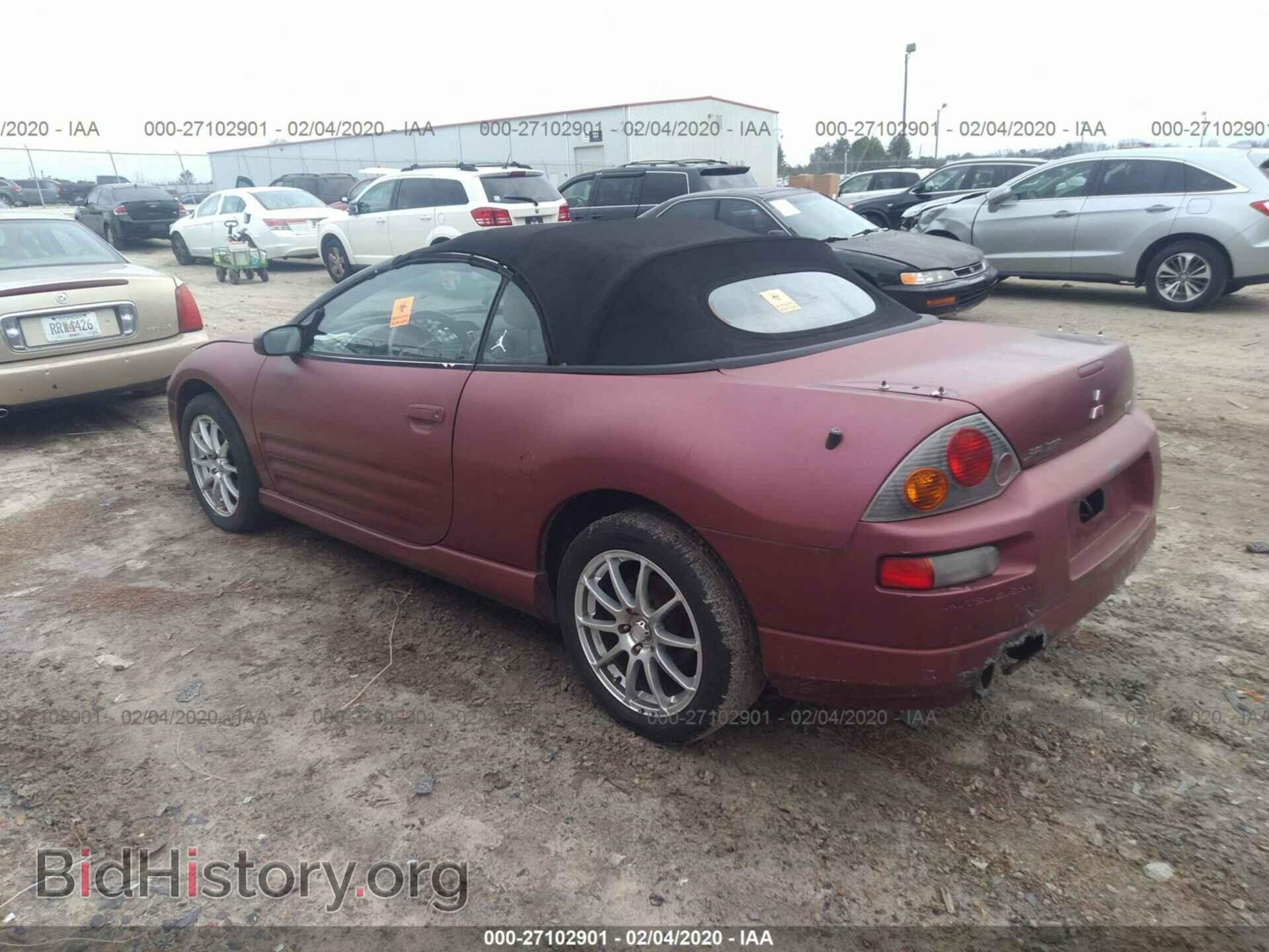 2001 MITSUBISHI ECLIPSE - VIN: 4A3AE85H61E080652 - Фото 3