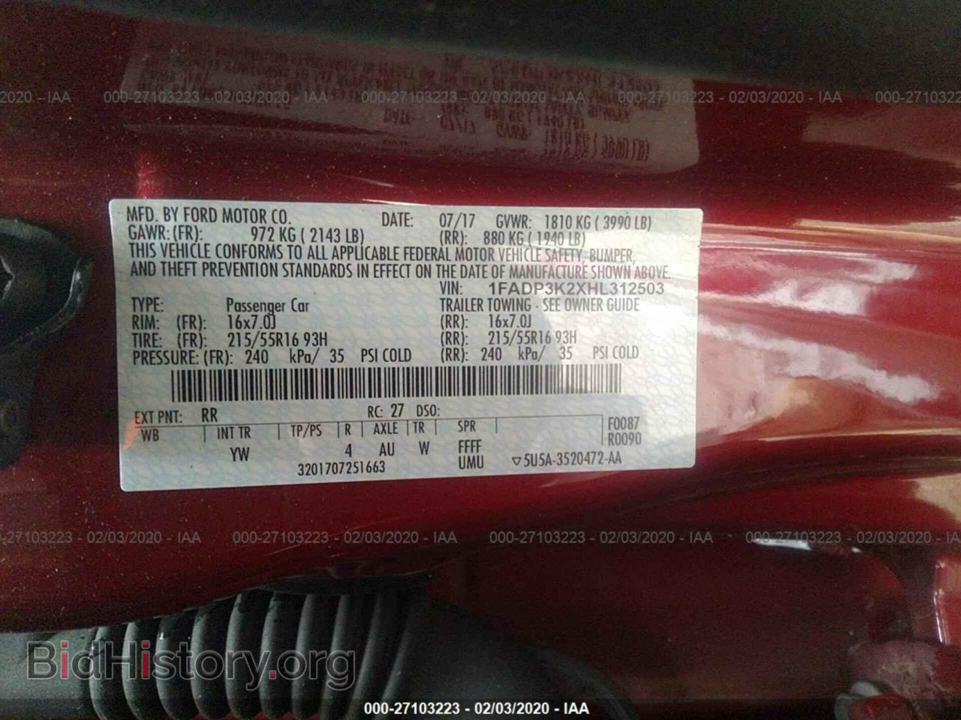 2017 FORD FOCUS - VIN: 1FADP3K2XHL312503 - Photo 9