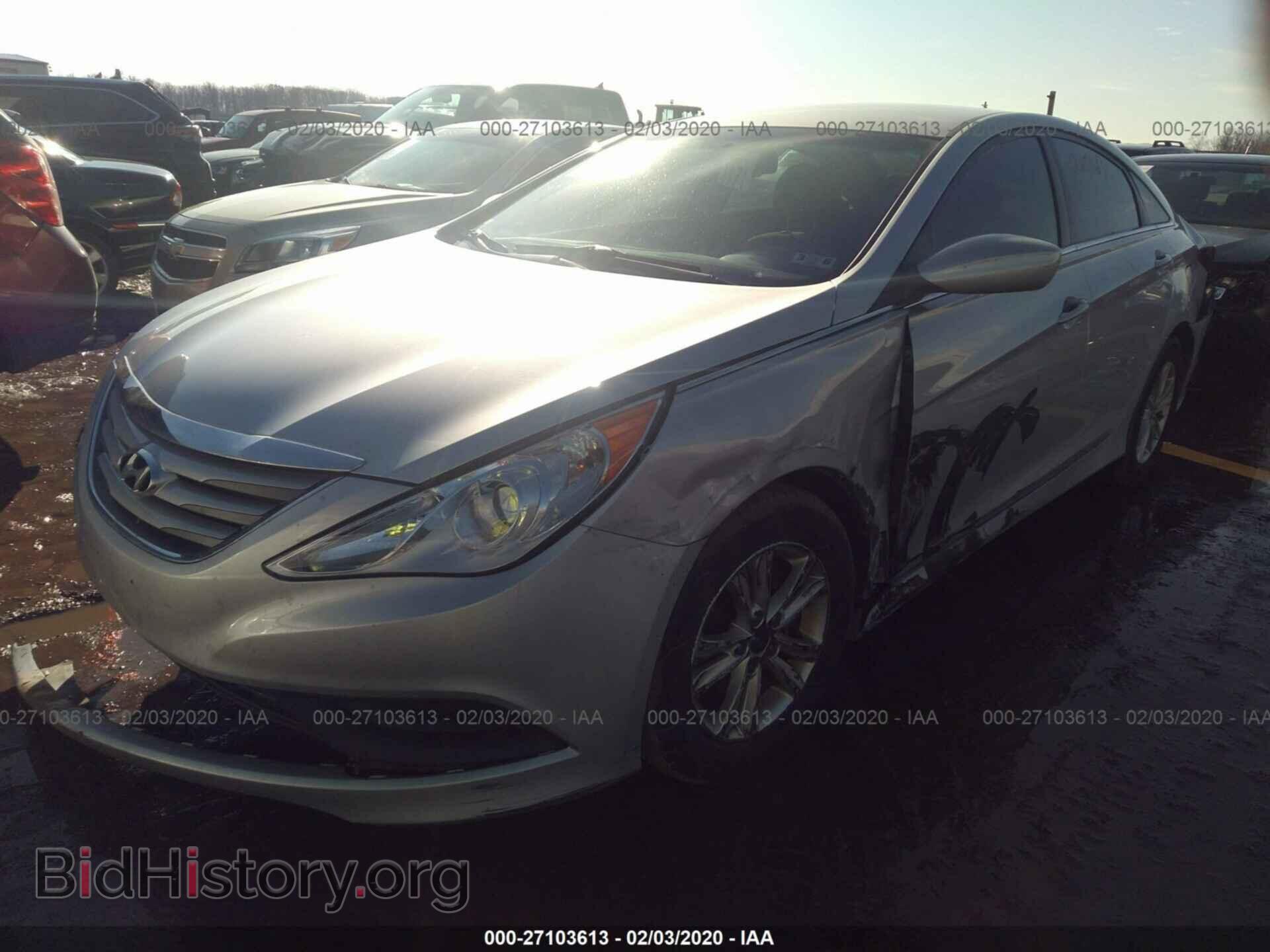 2014 HYUNDAI SONATA - VIN: 5NPEB4AC0EH905767 - Фото 2