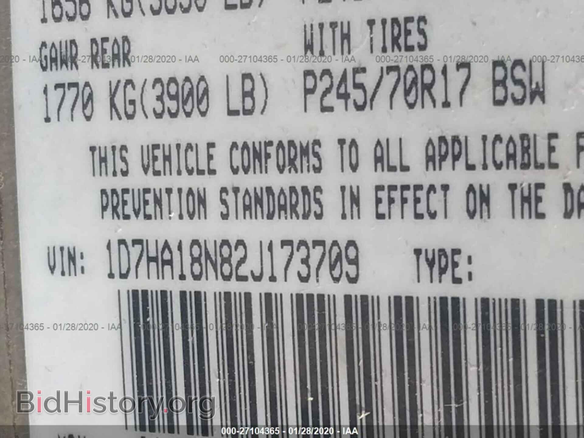 2002 DODGE RAM 1500 - VIN: 1D7HA18N82J173709 - Фото 9