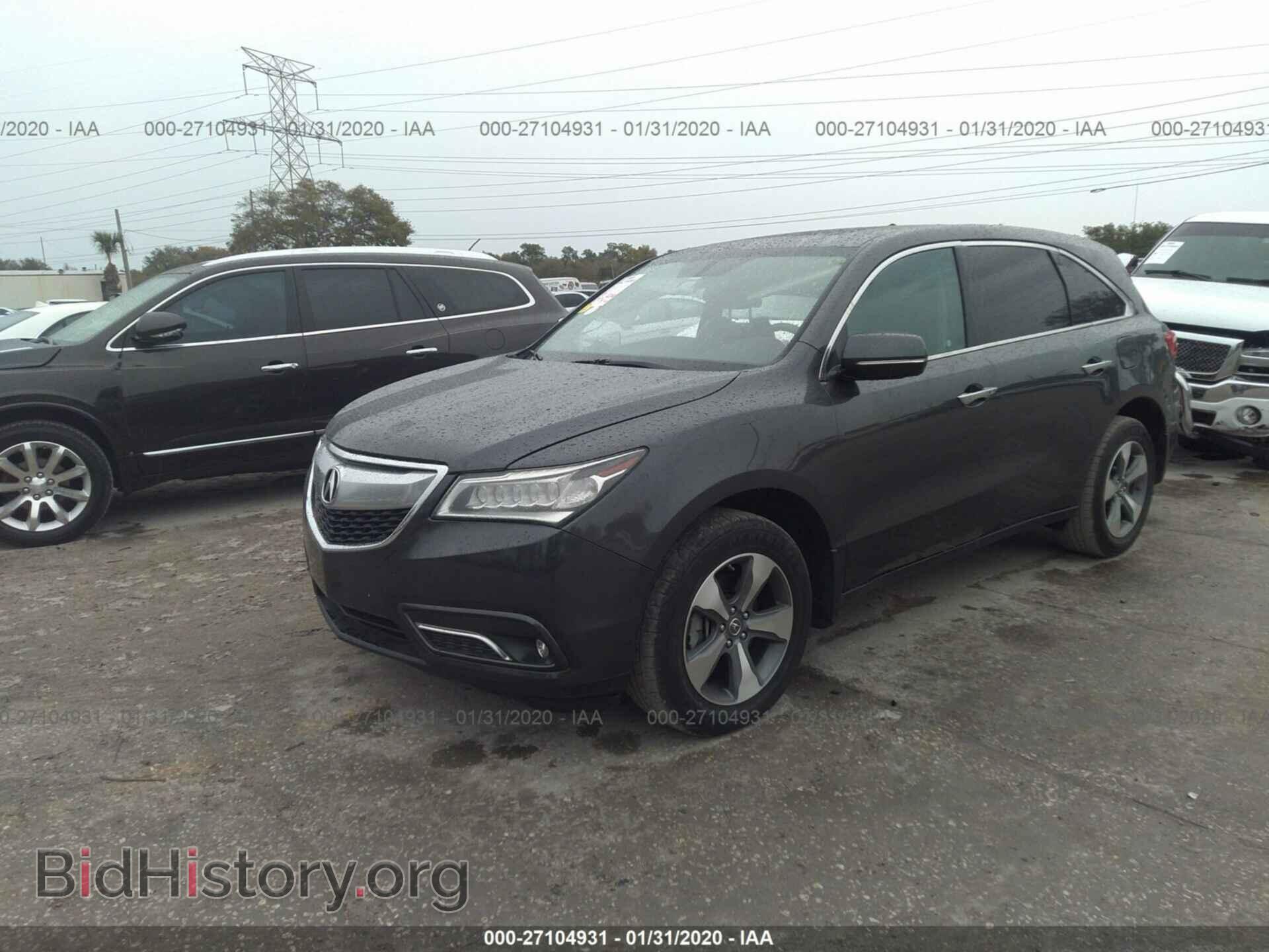 2014 ACURA MDX - VIN: 5FRYD3H25EB001683 - Photo 2