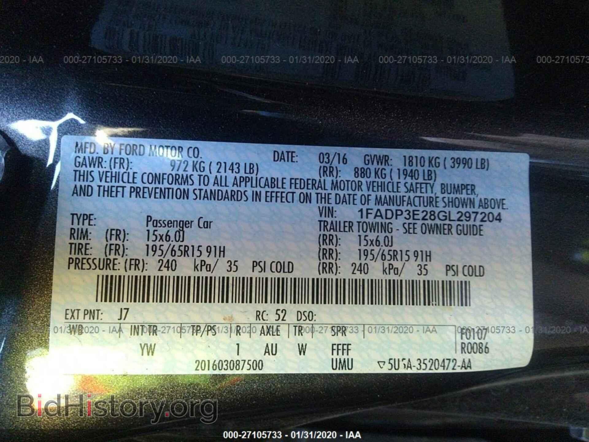2016 FORD FOCUS - VIN: 1FADP3E28GL297204 - Фото 9