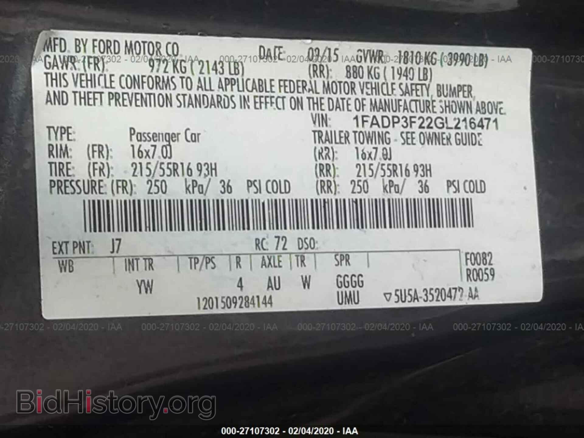 2016 FORD FOCUS - VIN: 1FADP3F22GL216471 - Фото 9