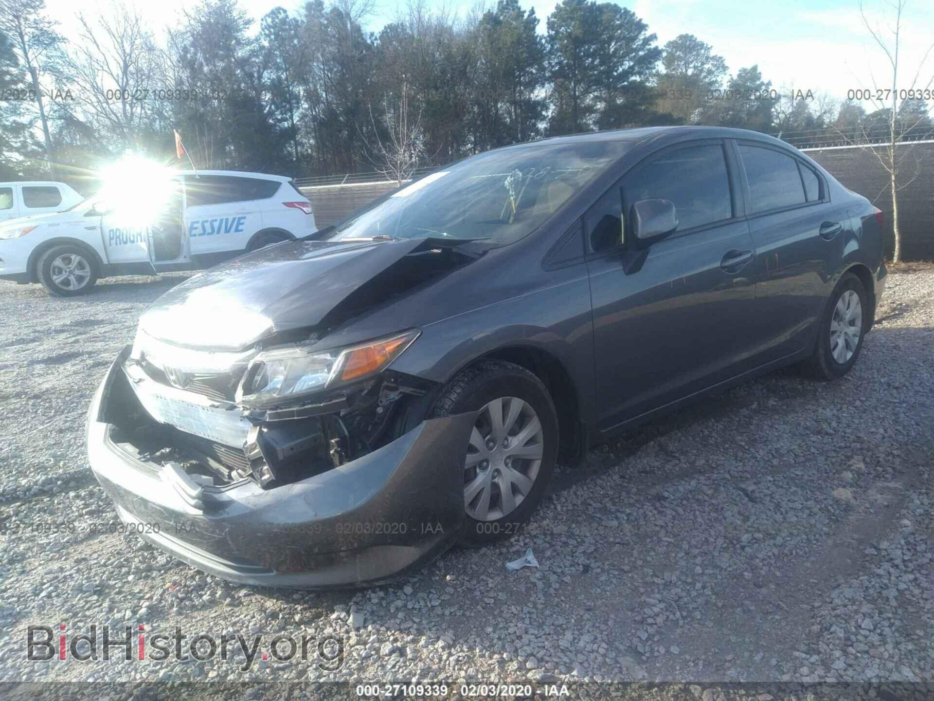 2012 HONDA CIVIC - VIN: 2HGFB2F56CH320282 - Фото 2