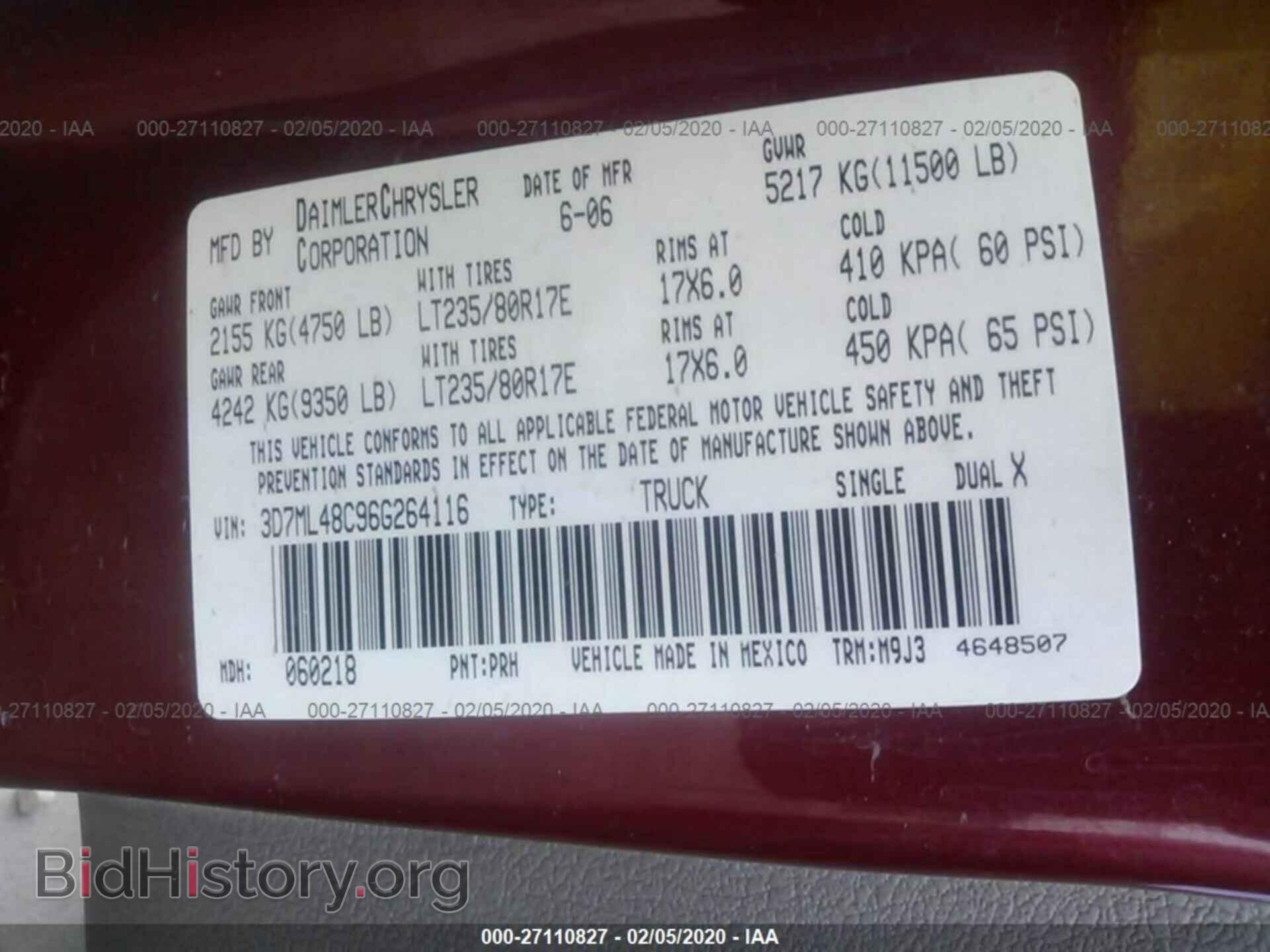 2006 DODGE RAM 3500 - VIN: 3D7ML48C96G264116 - Фото 9