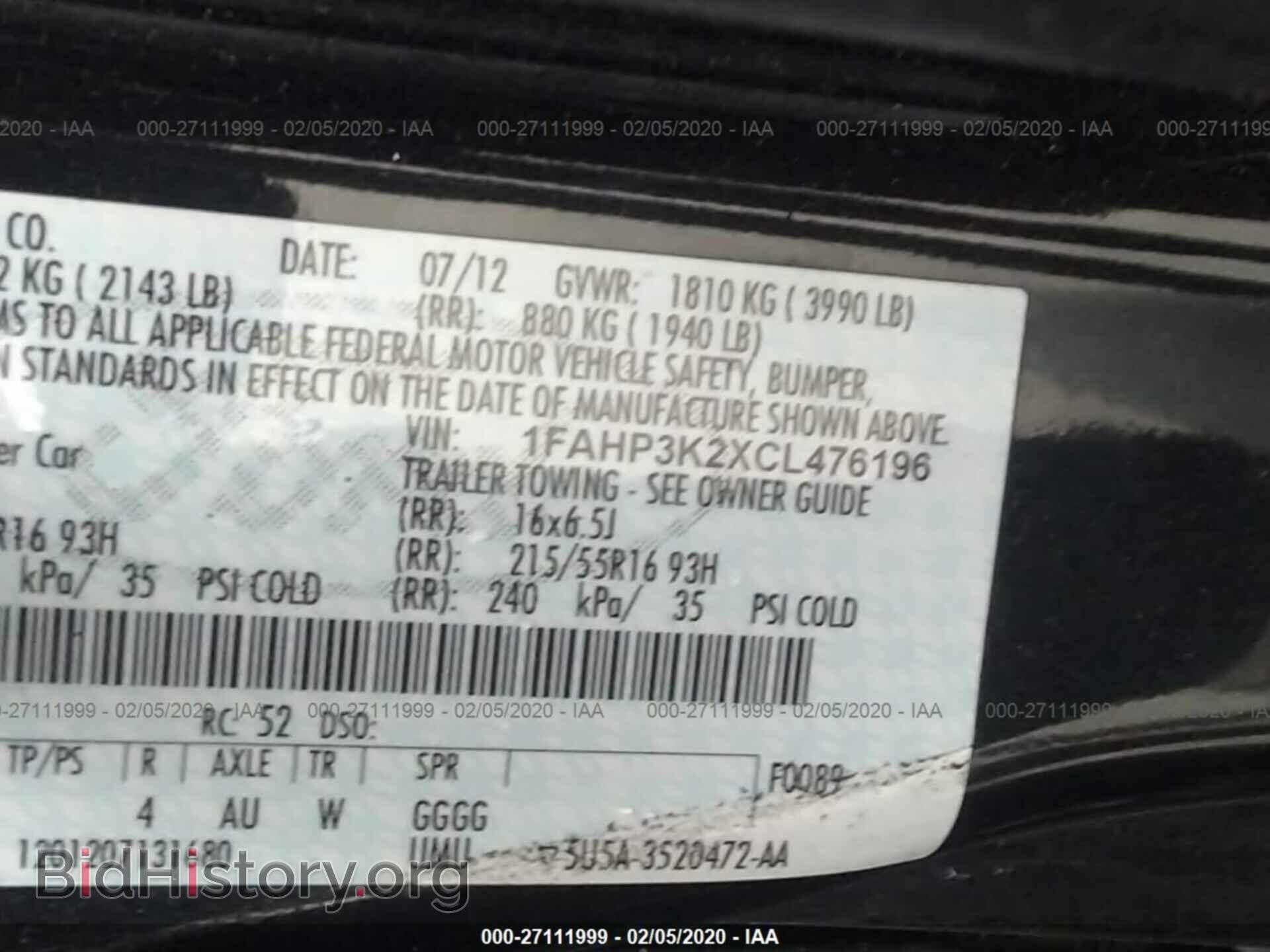 2012 FORD FOCUS - VIN: 1FAHP3K2XCL476196 - Photo 9