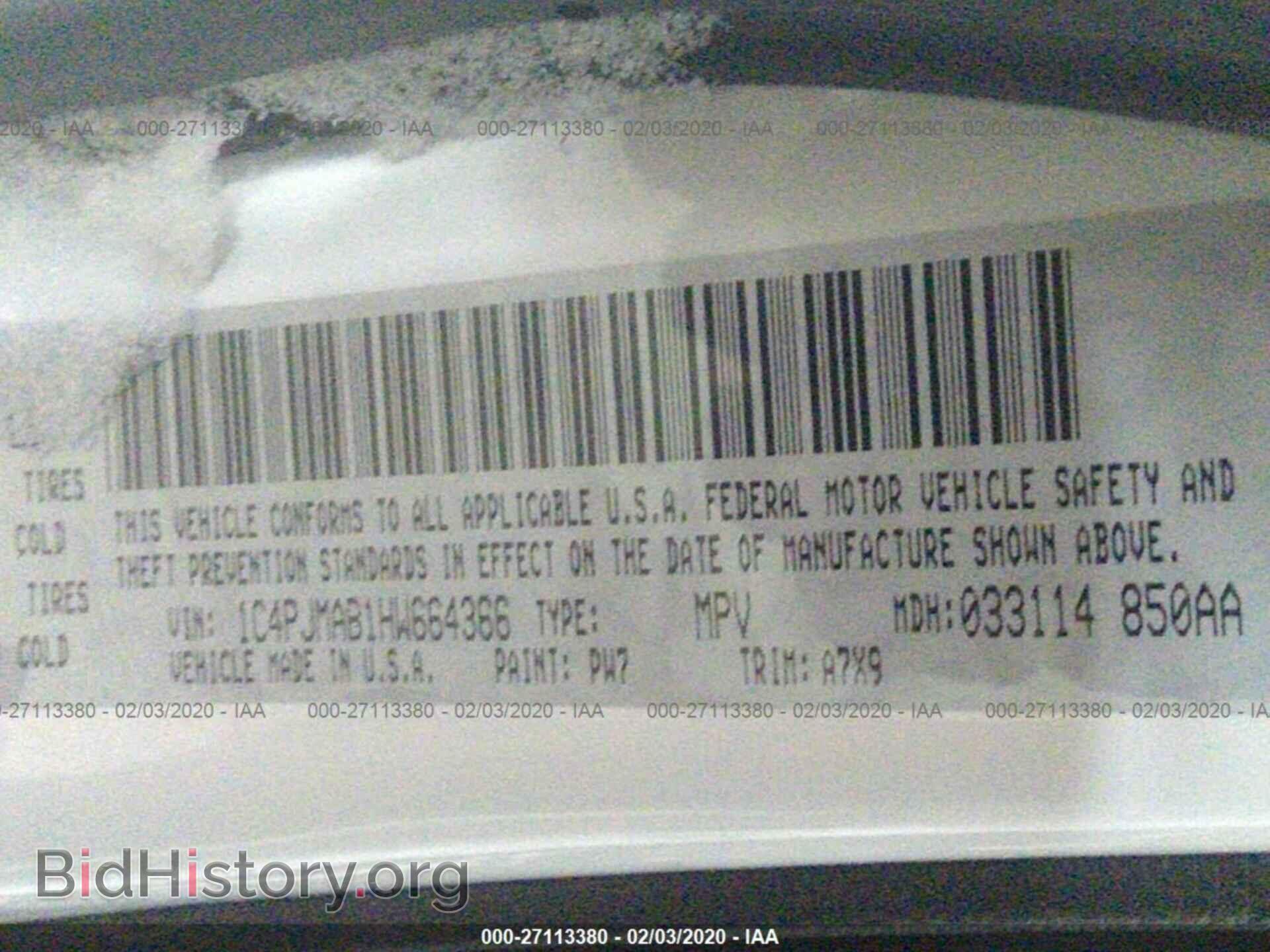 2017 JEEP CHEROKEE - VIN: 1C4PJMAB1HW664366 - Фото 9
