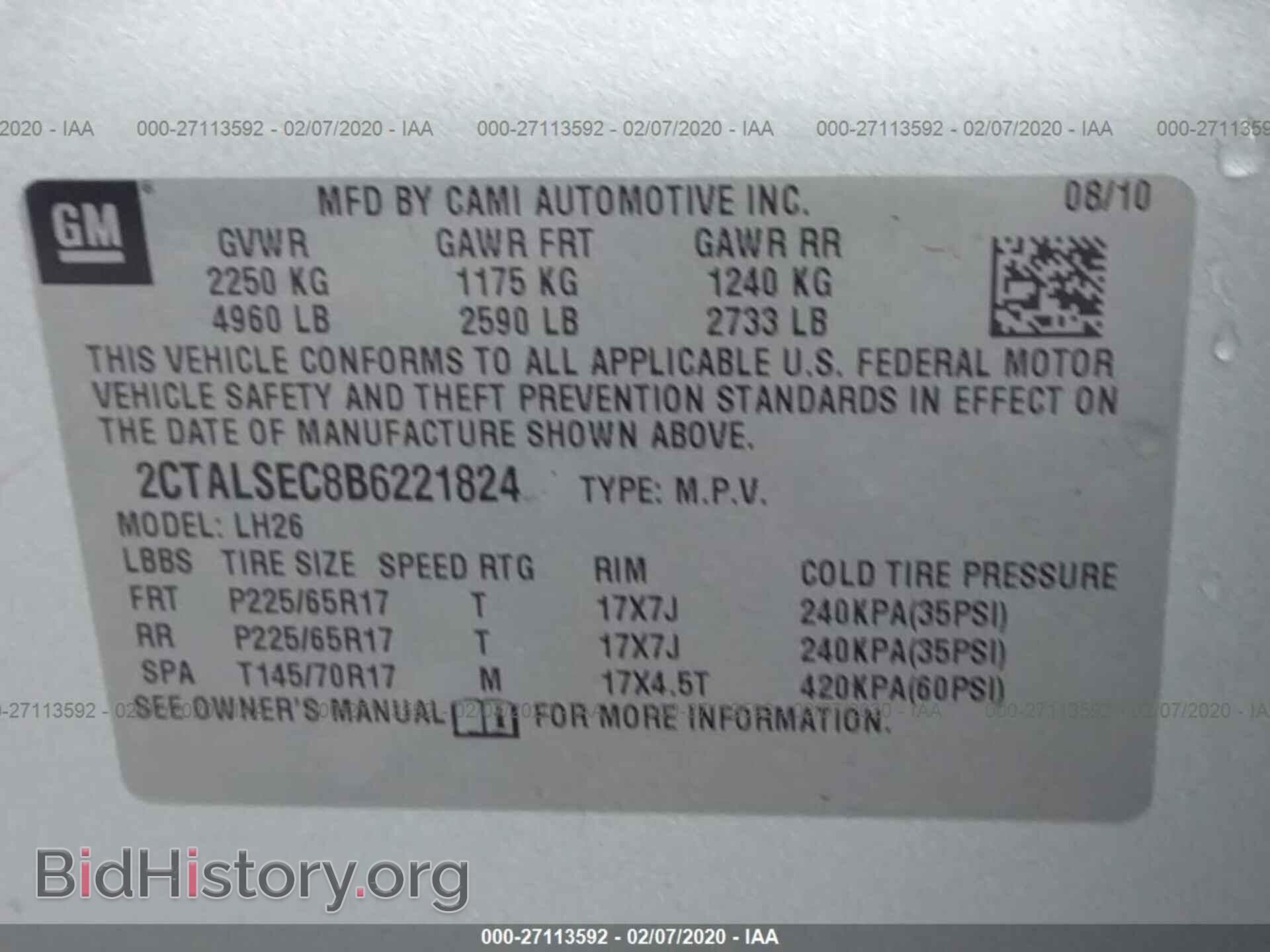2011 GMC TERRAIN - VIN: 2CTALSEC8B6221824 - Photo 9