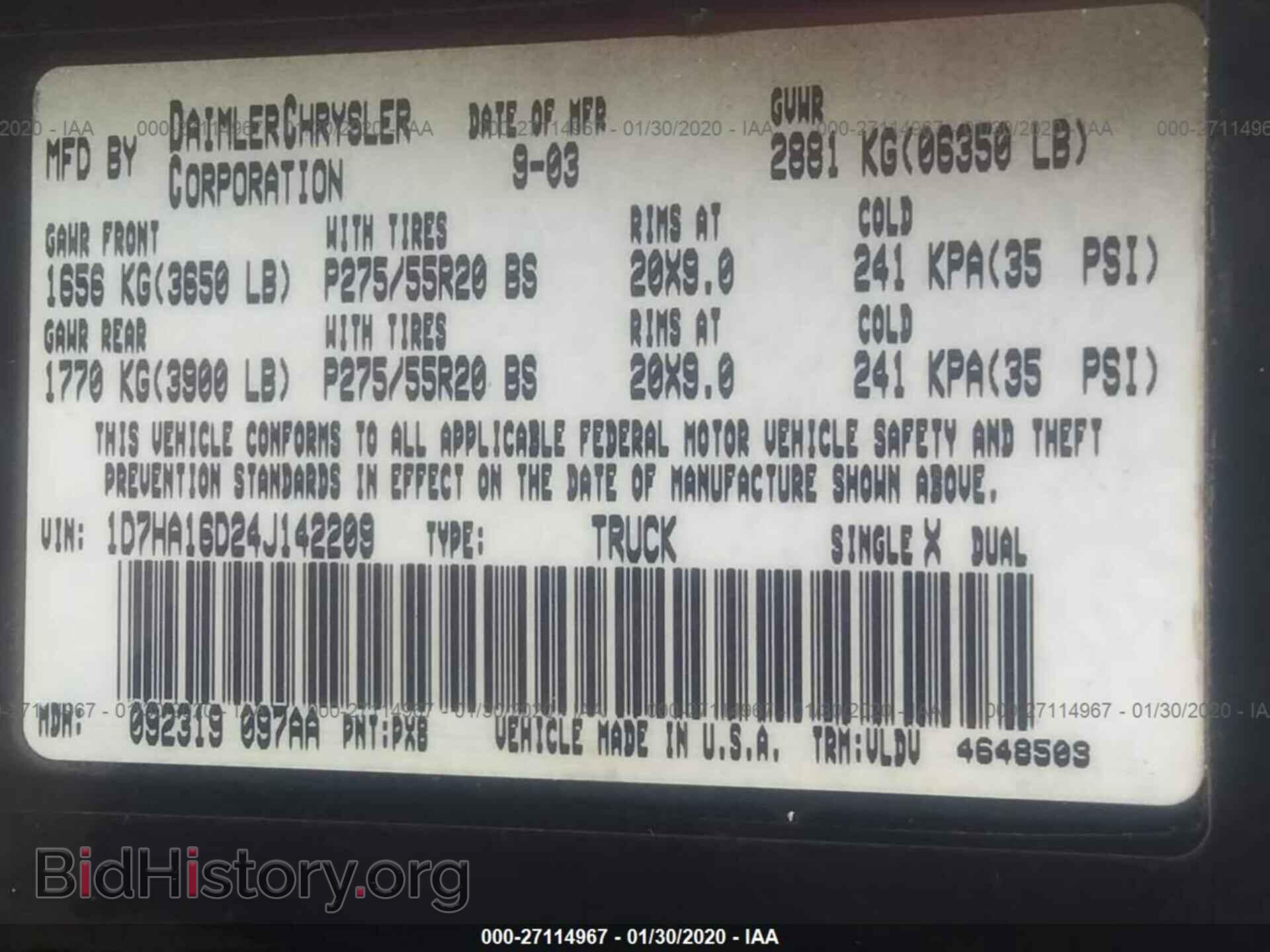 2004 DODGE RAM 1500 - VIN: 1D7HA16D24J142209 - Фото 9