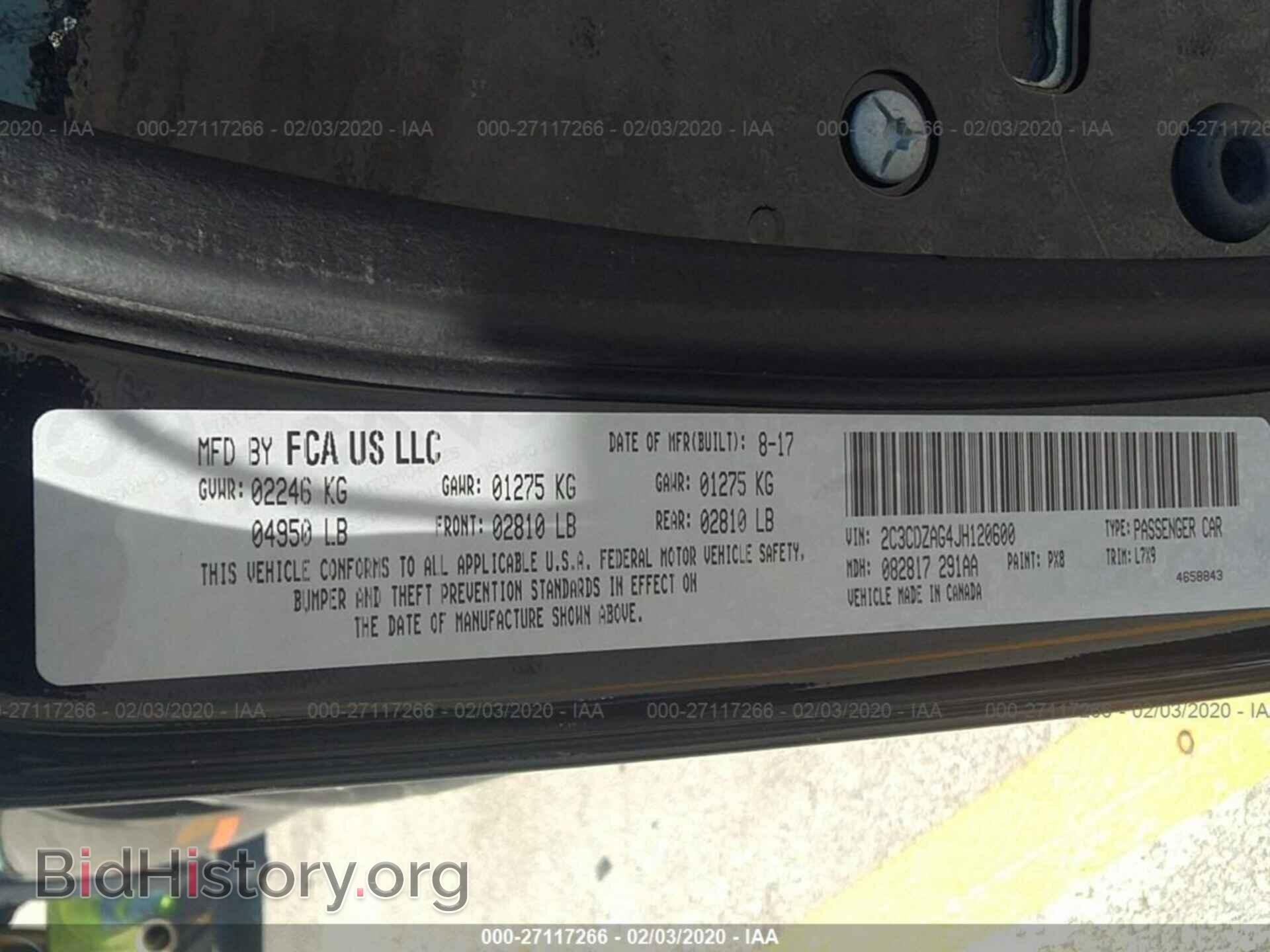 2018 DODGE CHALLENGER - VIN: 2C3CDZAG4JH120600 - Фото 9