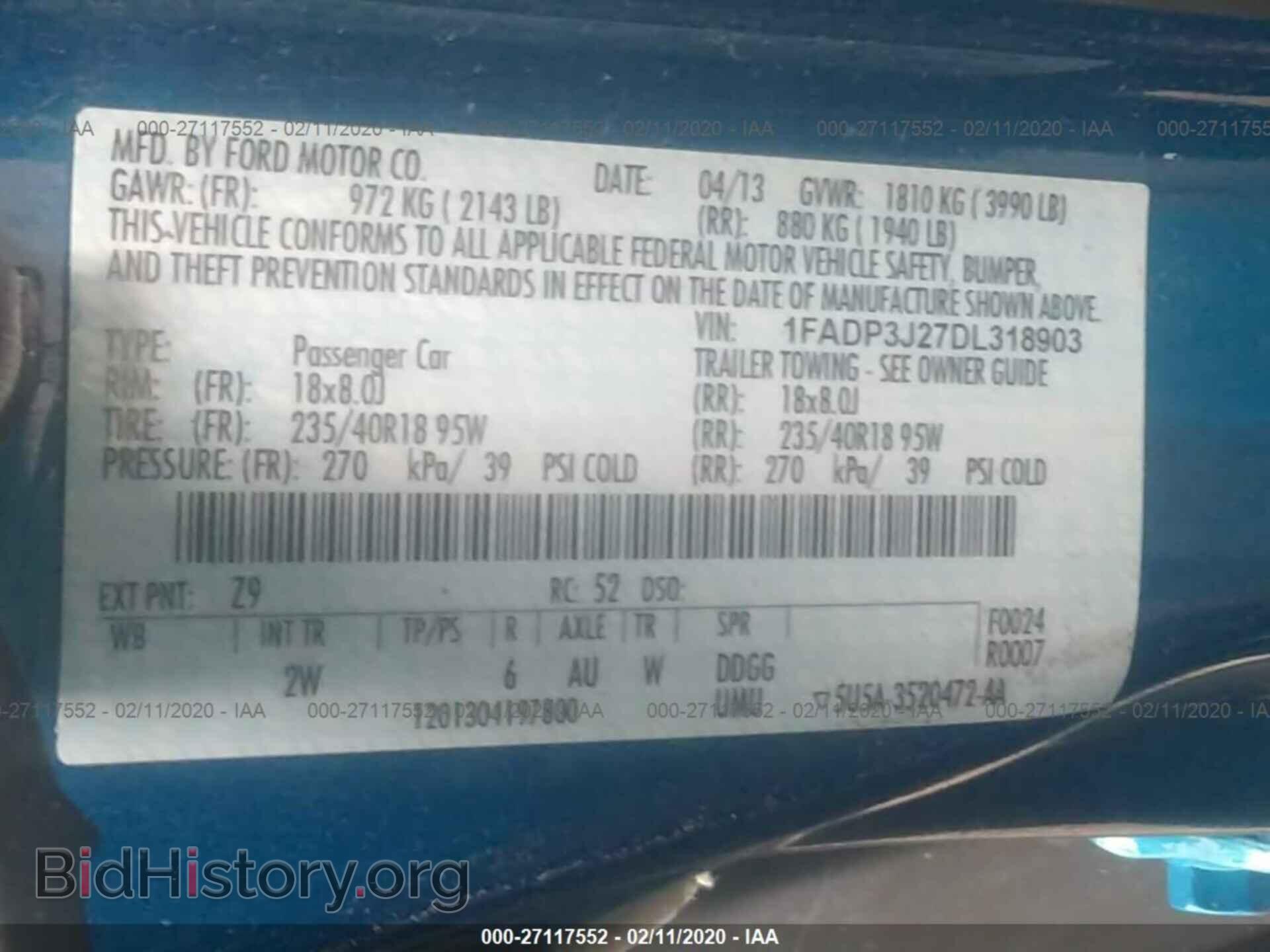 2013 FORD FOCUS - VIN: 1FADP3J27DL318903 - Photo 9