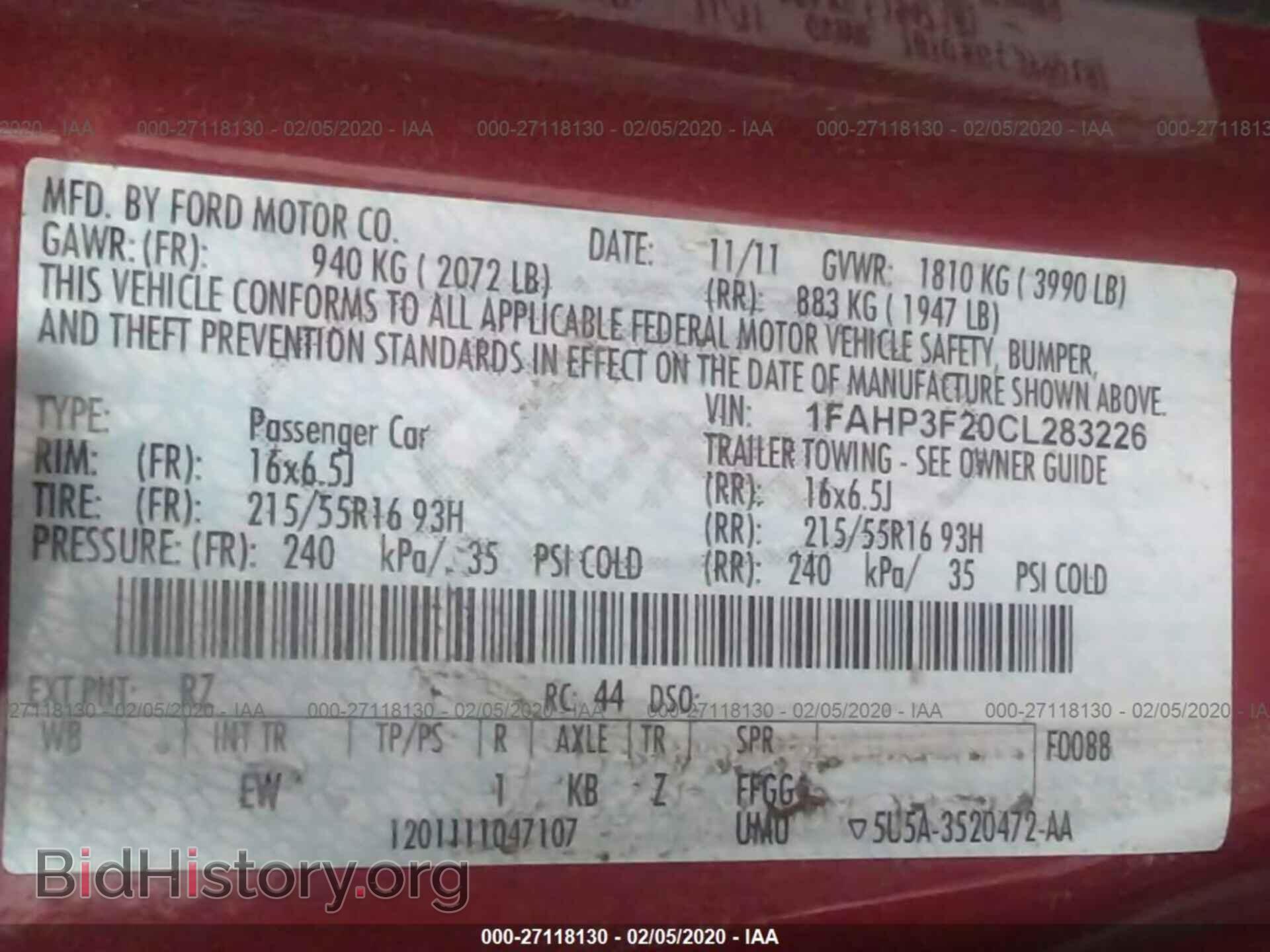 2012 FORD FOCUS - VIN: 1FAHP3F20CL283226 - Photo 9