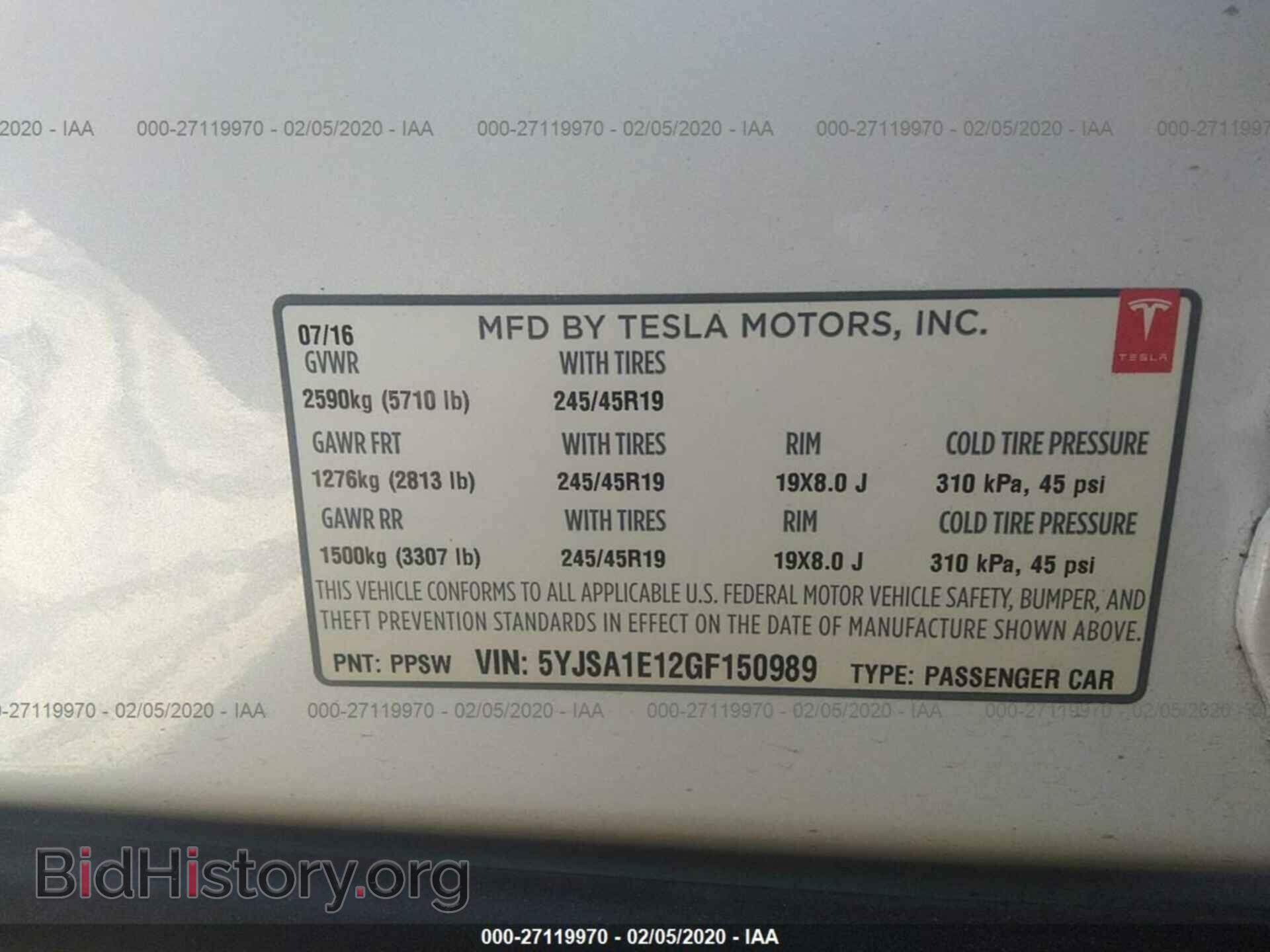 2016 TESLA MODEL S - VIN: 5YJSA1E12GF150989 - Photo 9