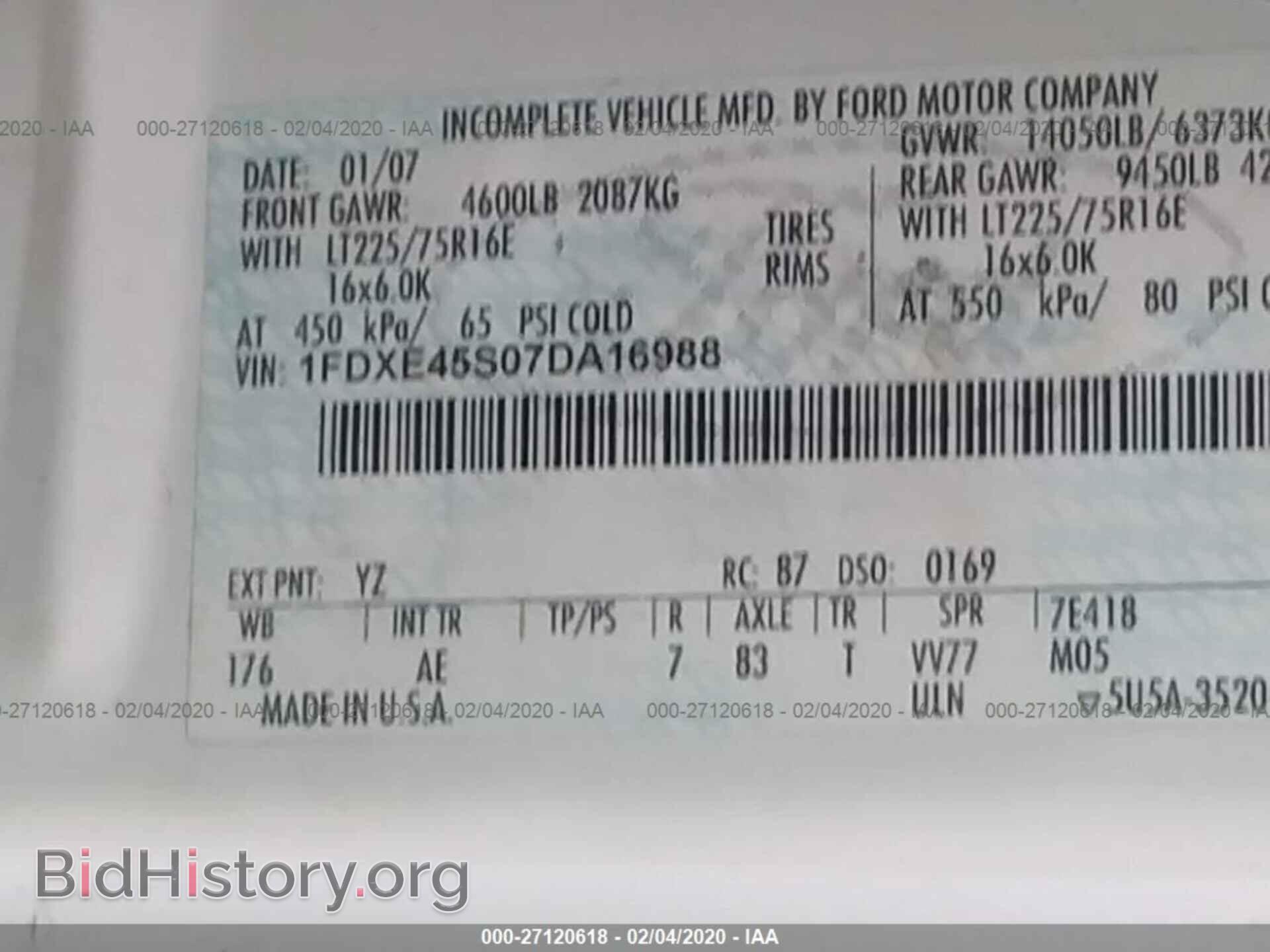 2007 FORD ECONOLINE - VIN: 1FDXE45S07DA16988 - Фото 9
