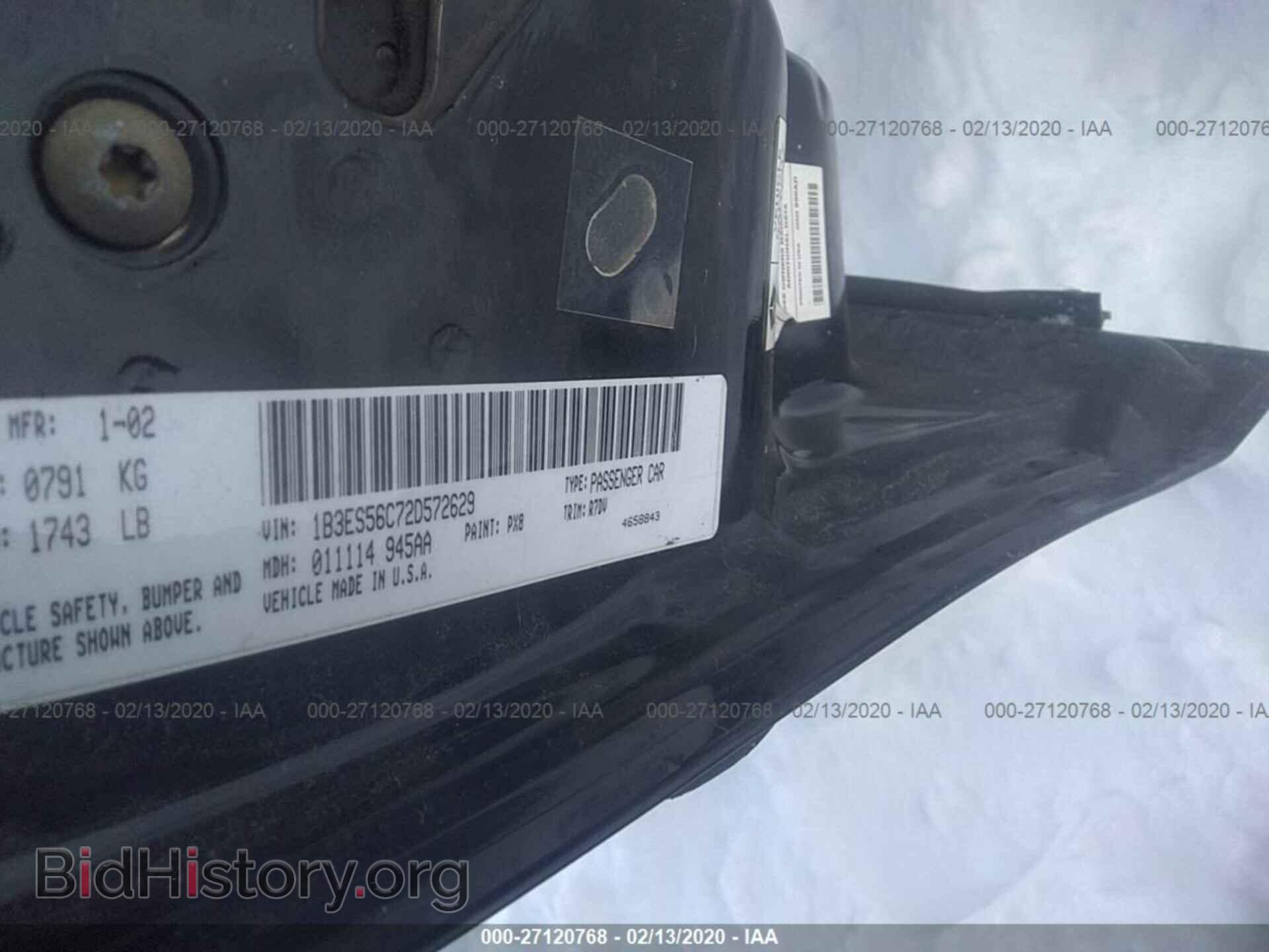 2002 DODGE NEON - VIN: 1B3ES56C72D572629 - Фото 9