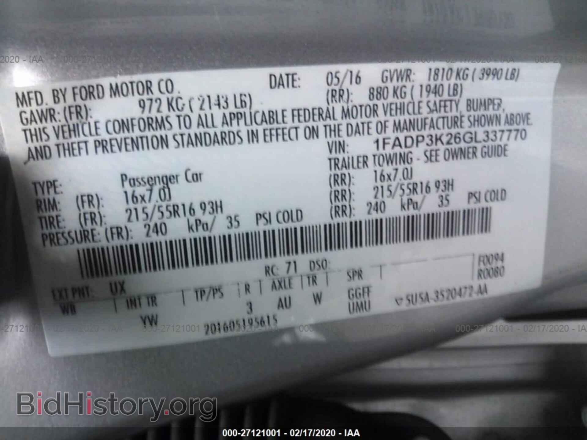 2016 FORD FOCUS - VIN: 1FADP3K26GL337770 - Photo 9