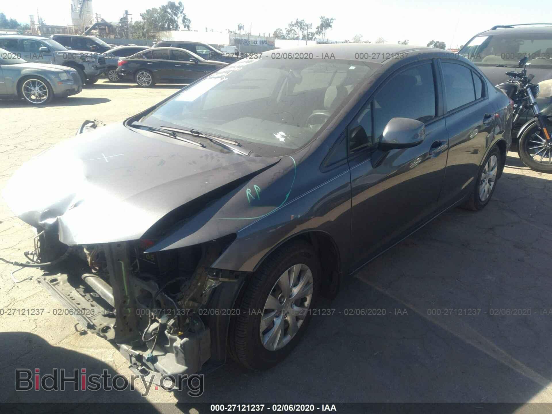 2012 HONDA CIVIC - VIN: 2HGFB2F57CH332943 - Фото 2