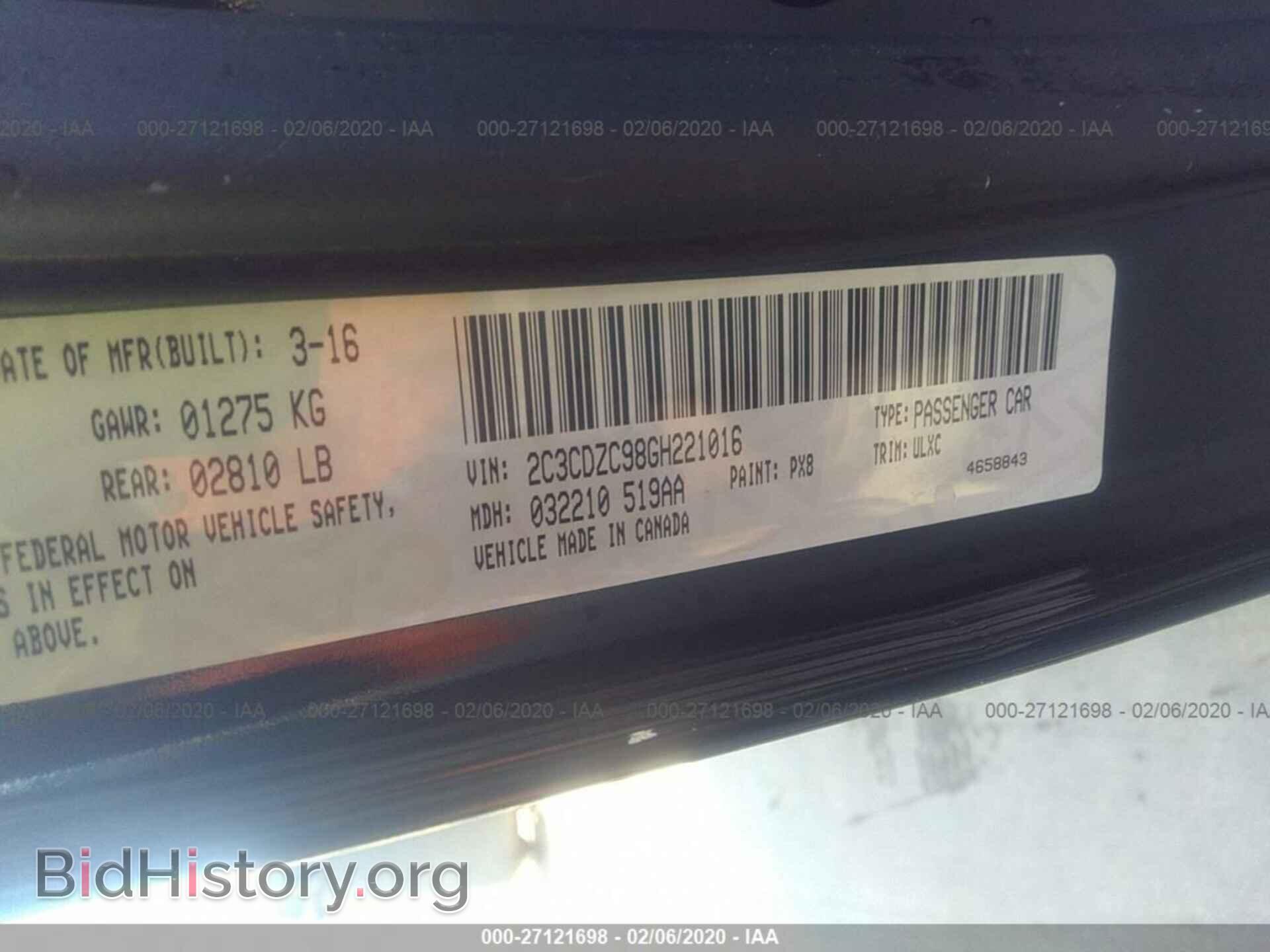 2016 DODGE CHALLENGER - VIN: 2C3CDZC98GH221016 - Photo 9