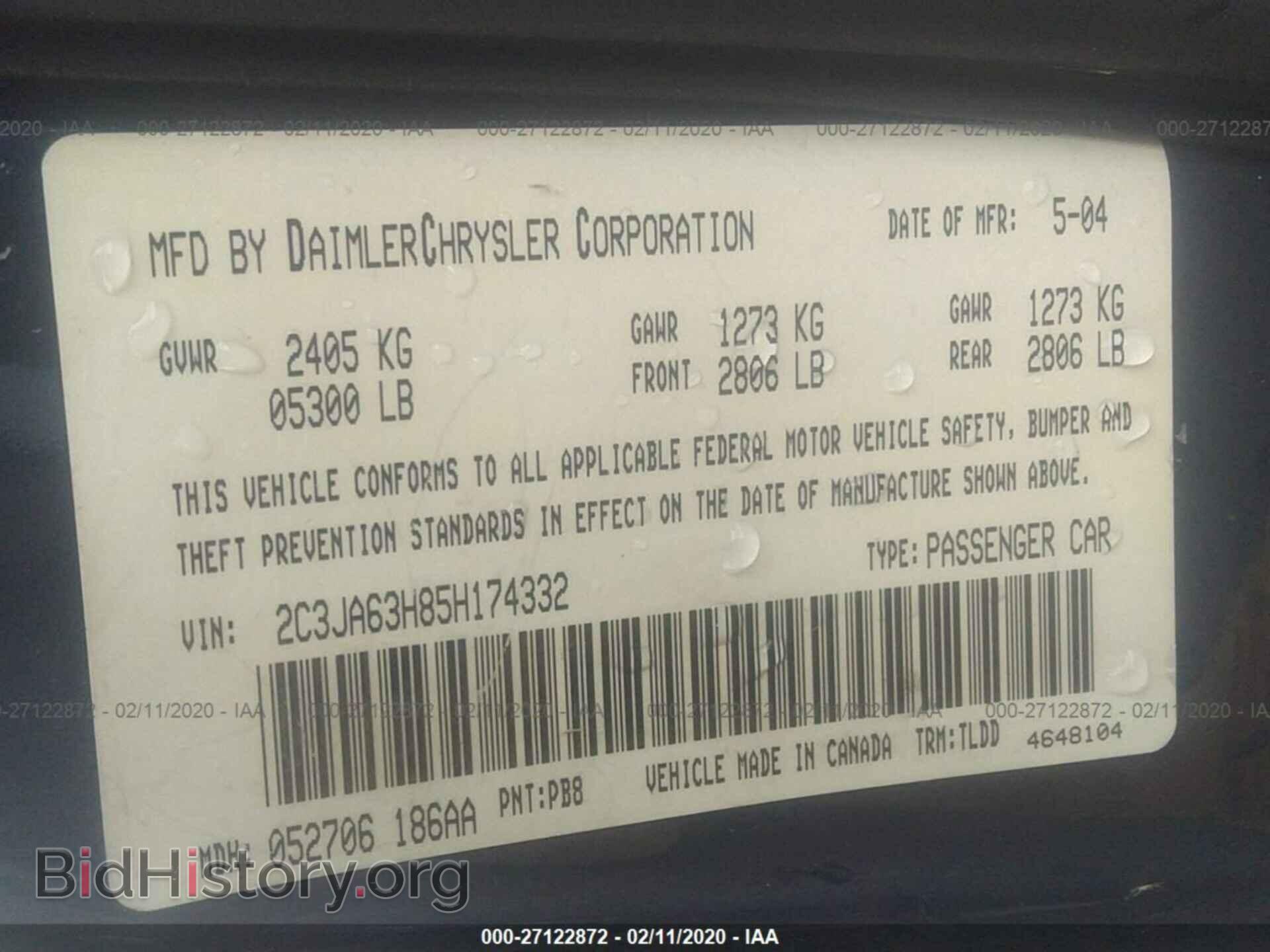 2005 CHRYSLER 300C - VIN: 2C3JA63H85H174332 - Фото 9