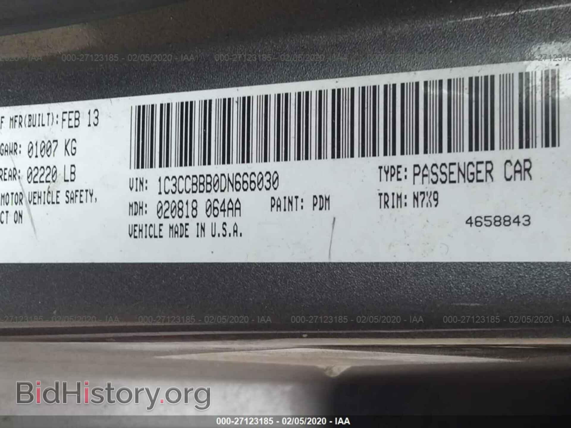 2013 CHRYSLER 200 - VIN: 1C3CCBBB0DN666030 - Фото 9