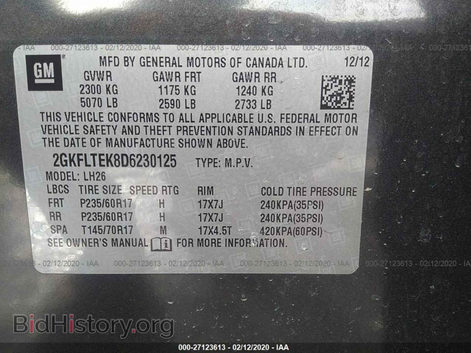 2013 GMC TERRAIN - VIN: 2GKFLTEK8D6230125 - Photo 9