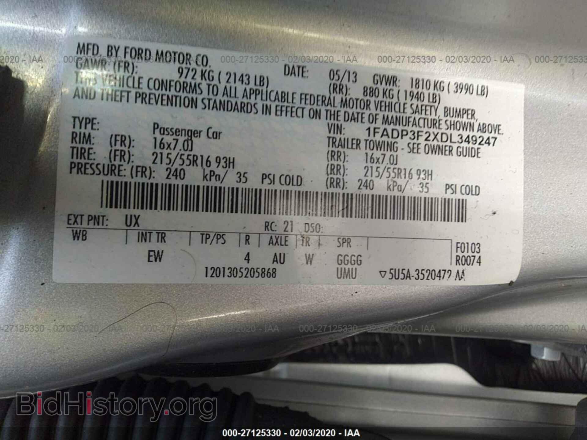 2013 FORD FOCUS - VIN: 1FADP3F2XDL349247 - Photo 9
