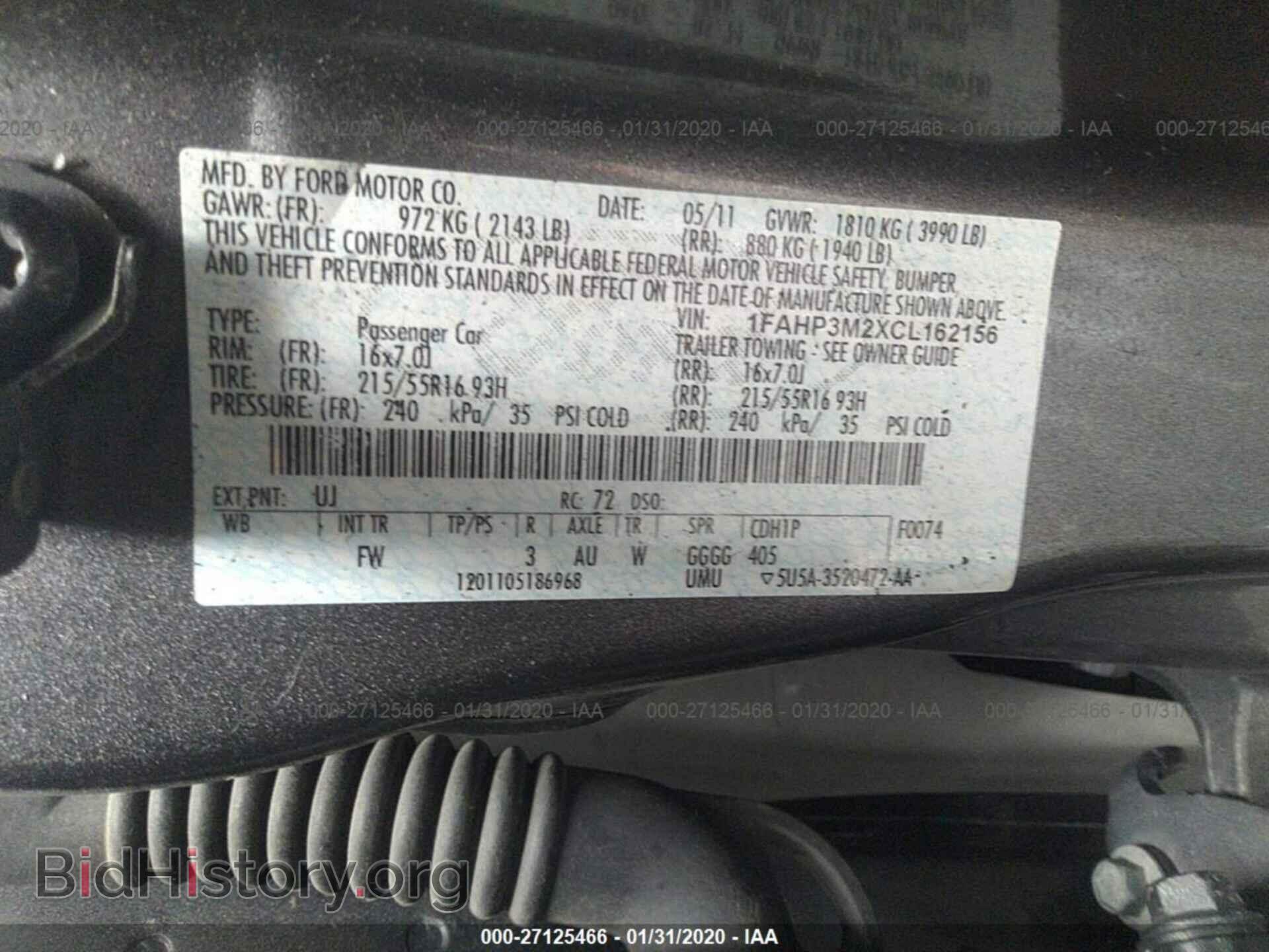 2012 FORD FOCUS - VIN: 1FAHP3M2XCL162156 - Фото 9