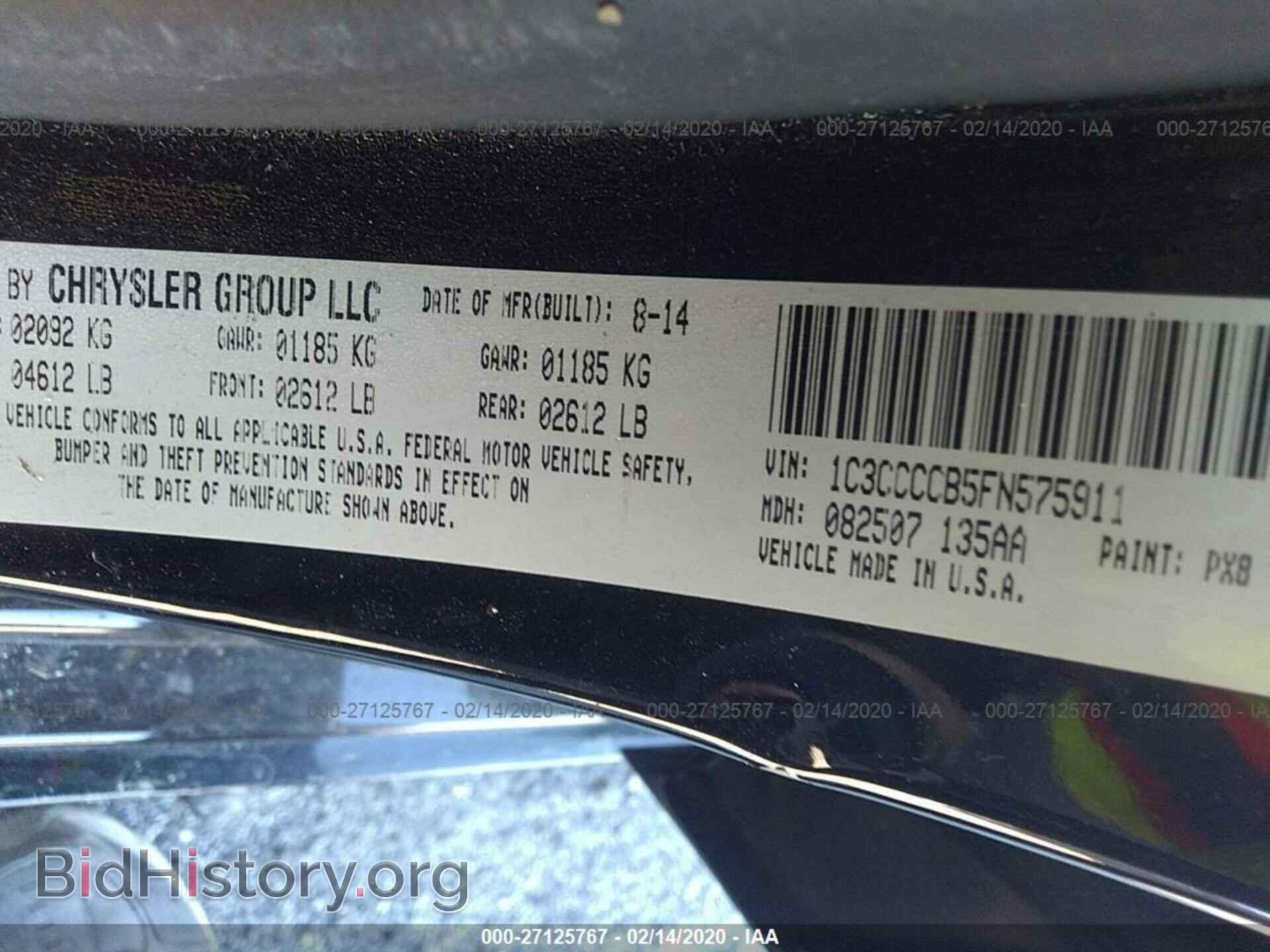 2015 CHRYSLER 200 - VIN: 1C3CCCCB5FN575911 - Фото 9