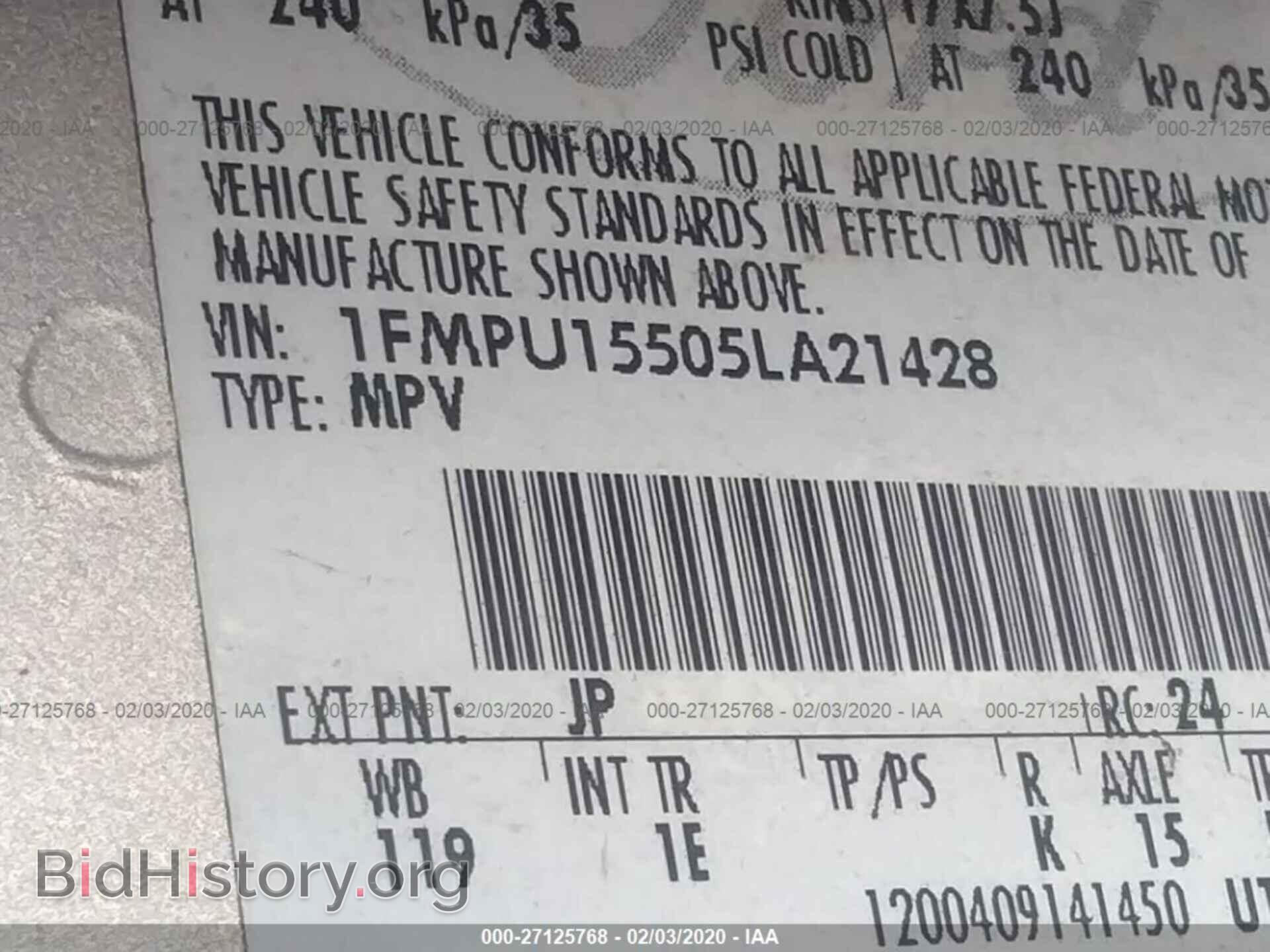 2005 FORD EXPEDITION - VIN: 1FMPU15505LA21428 - Фото 9