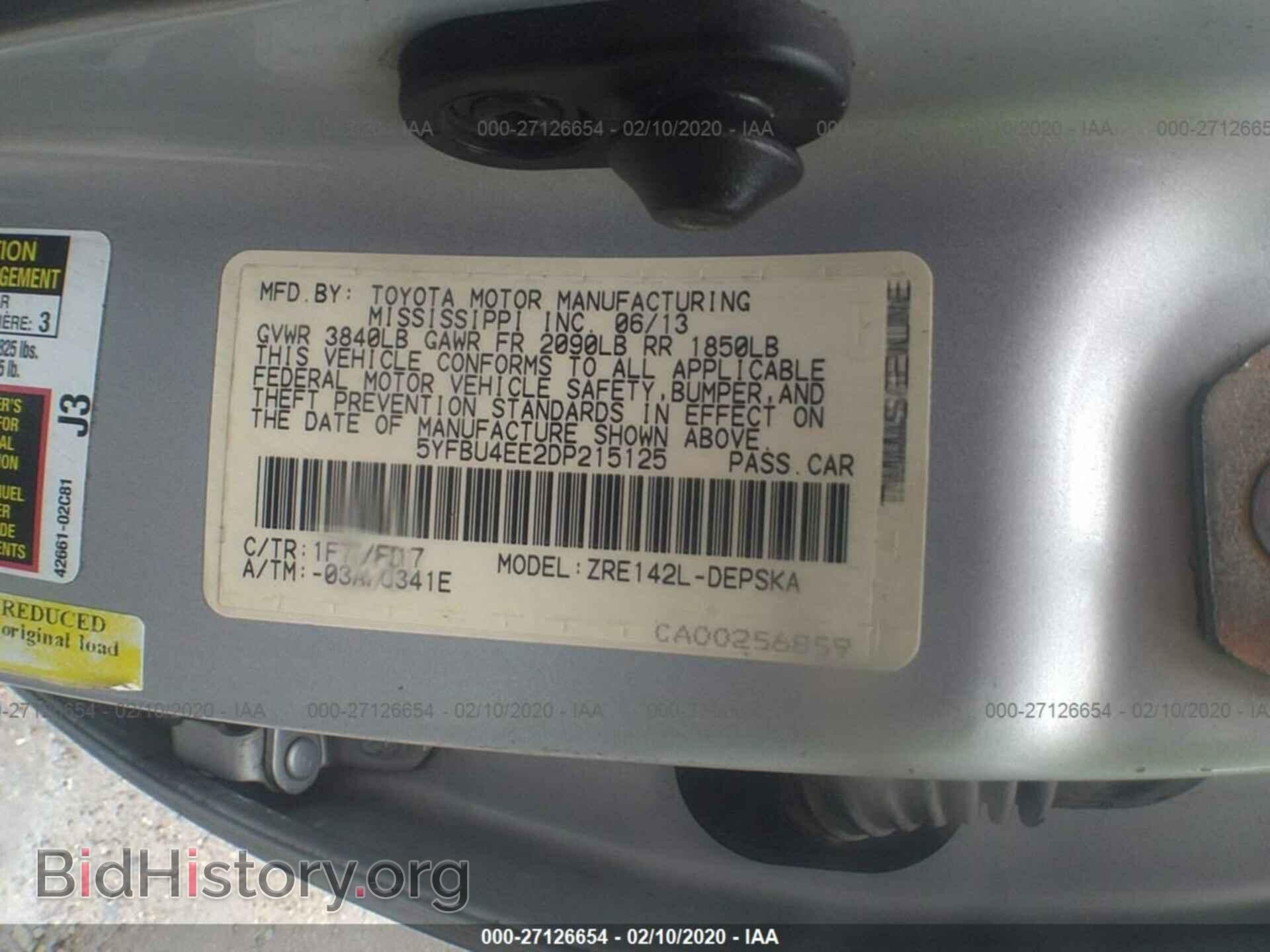 2013 TOYOTA COROLLA - VIN: 5YFBU4EE2DP215125 - Фото 9
