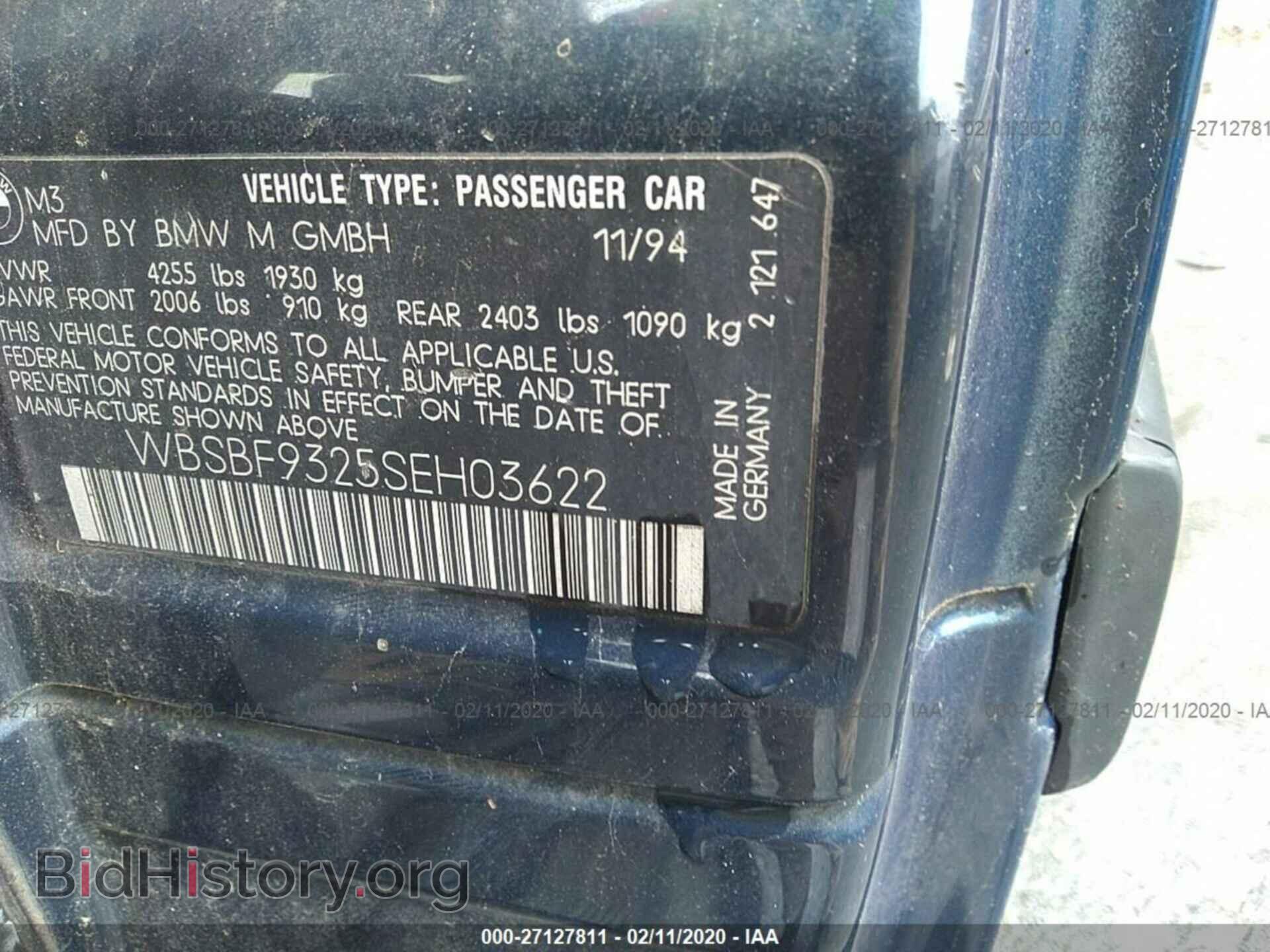 1995 BMW M3 - VIN: WBSBF9325SEH03622 - Photo 9