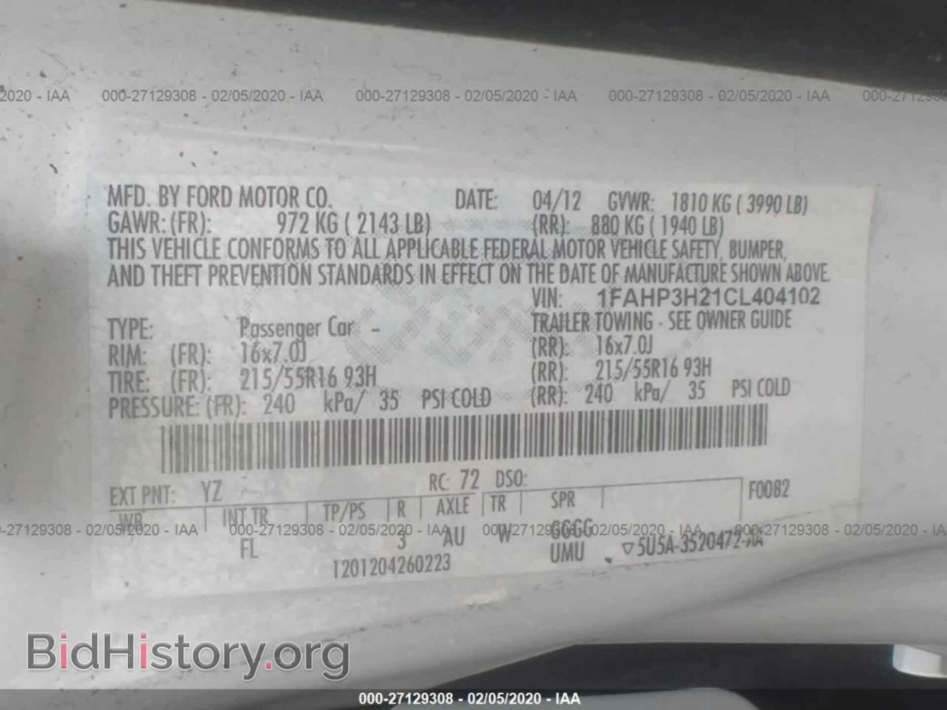 2012 FORD FOCUS - VIN: 1FAHP3H21CL404102 - Photo 9