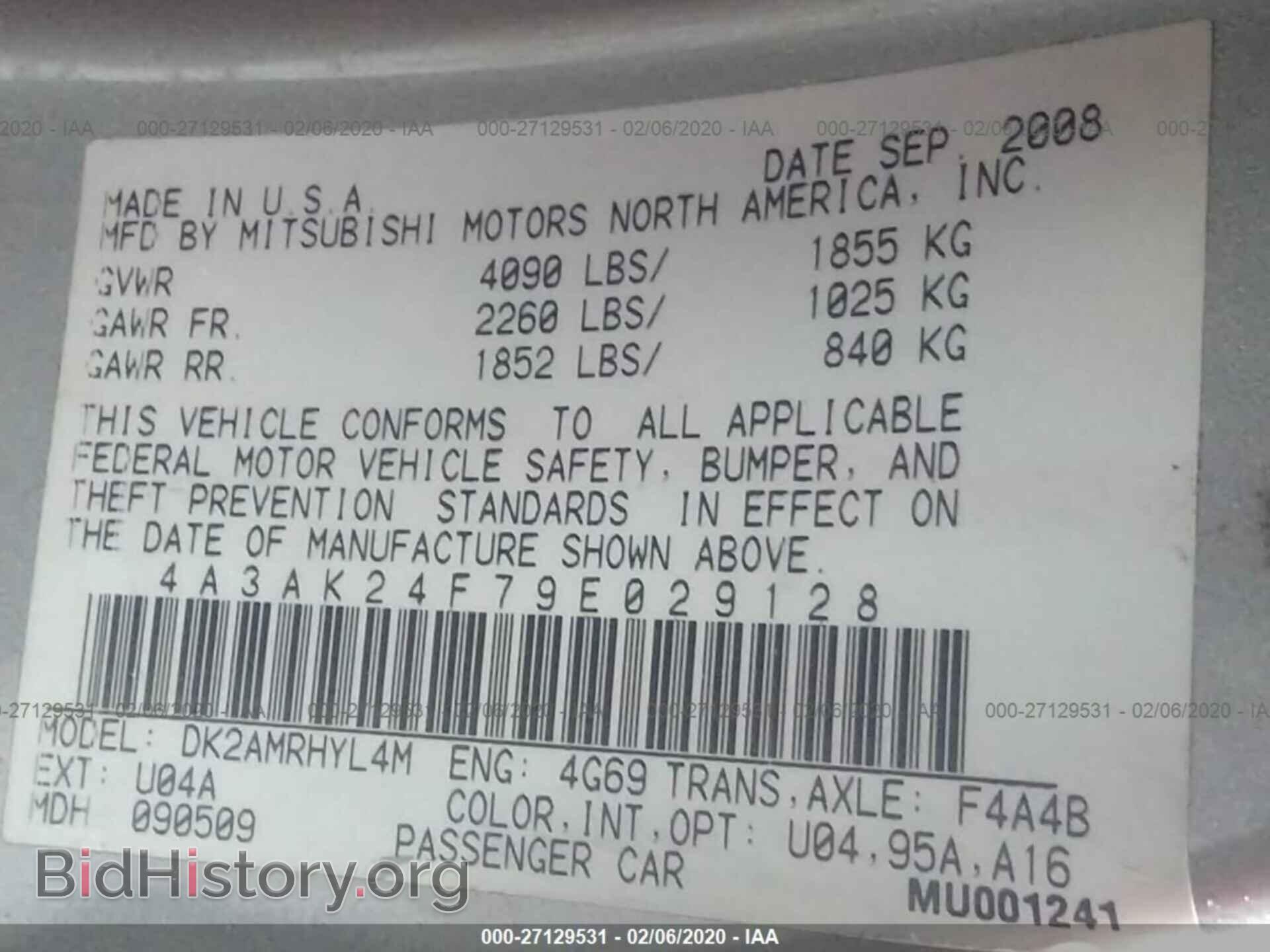 2009 MITSUBISHI ECLIPSE - VIN: 4A3AK24F79E029128 - Photo 9