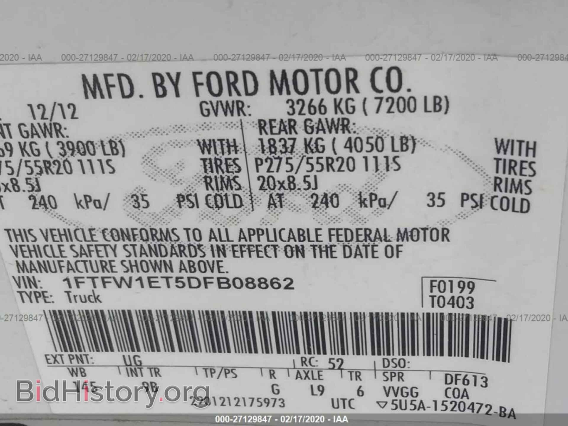 2013 FORD F150 - VIN: 1FTFW1ET5DFB08862 - Фото 9