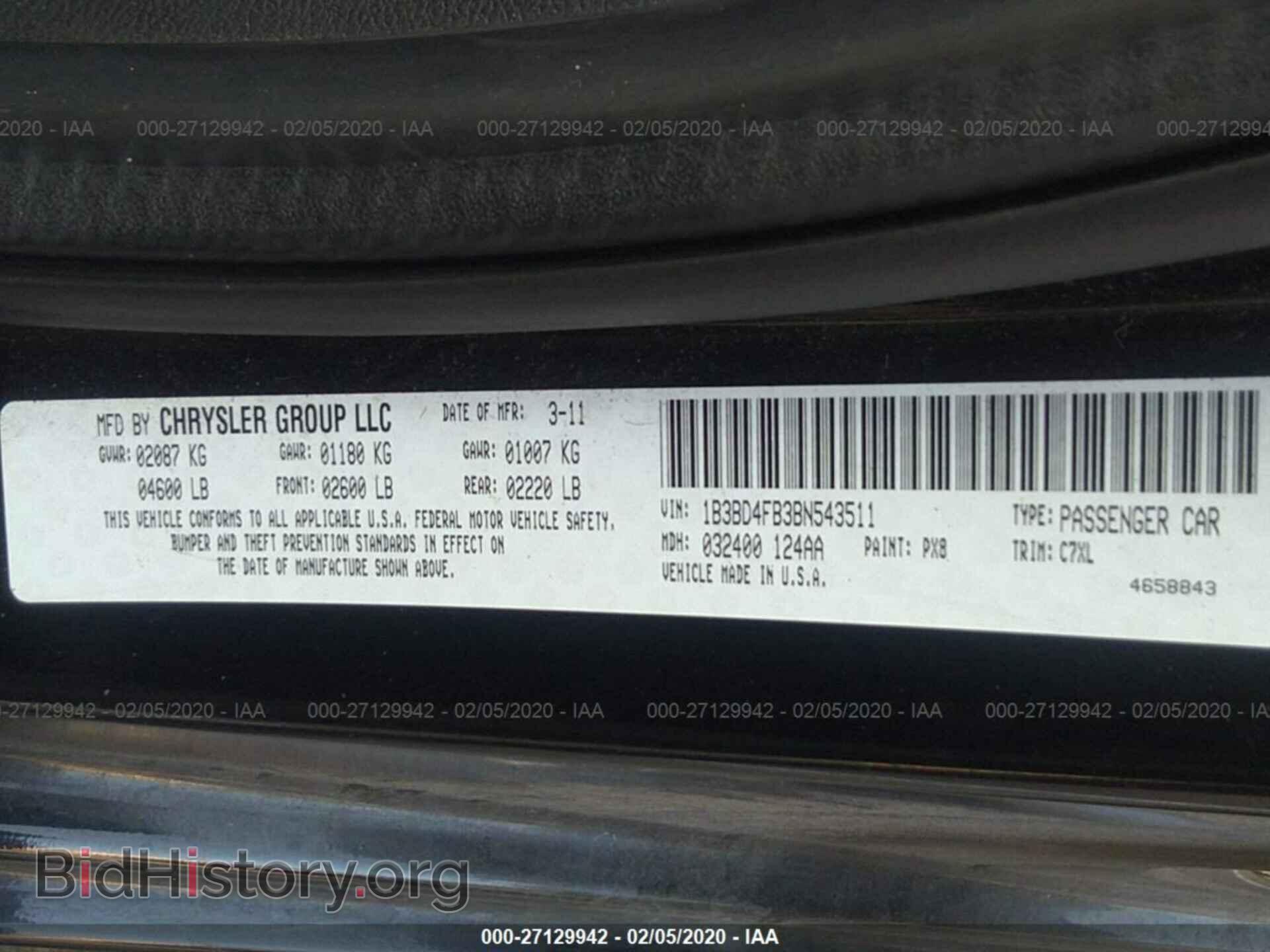 2011 DODGE AVENGER - VIN: 1B3BD4FB3BN543511 - Photo 9