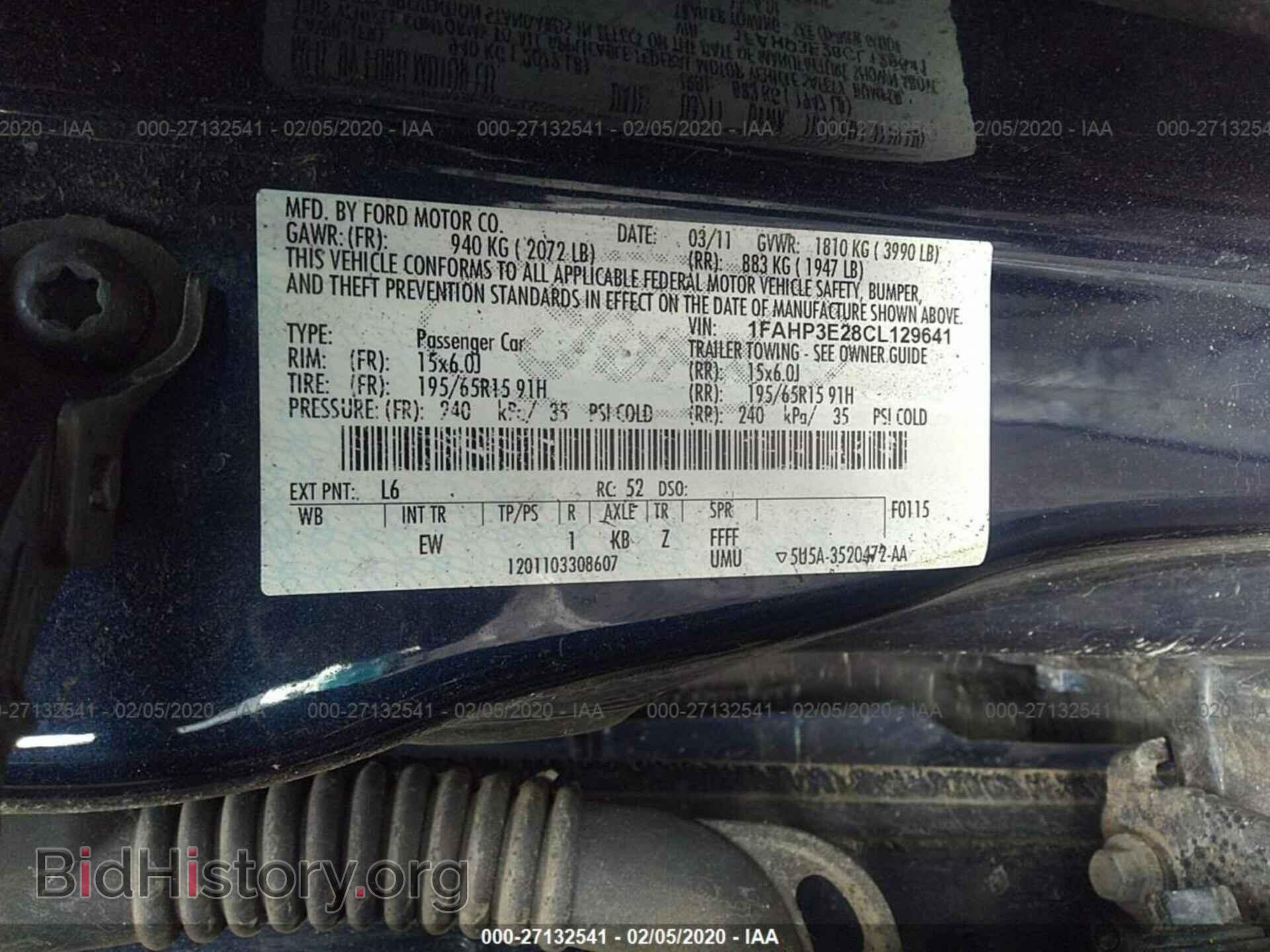 2012 FORD FOCUS - VIN: 1FAHP3E28CL129641 - Фото 9