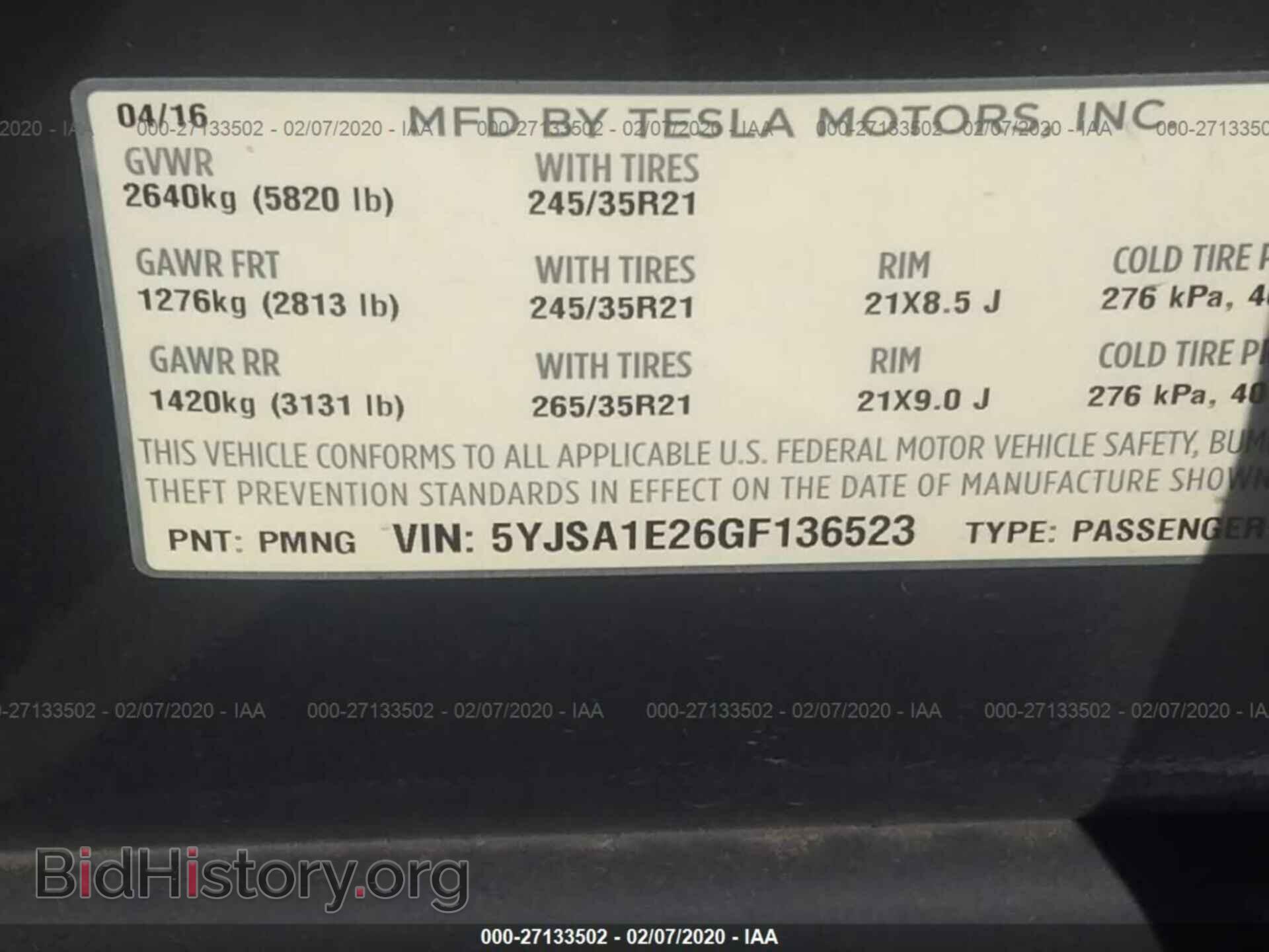 2016 TESLA MODEL S - VIN: 5YJSA1E26GF136523 - Photo 9