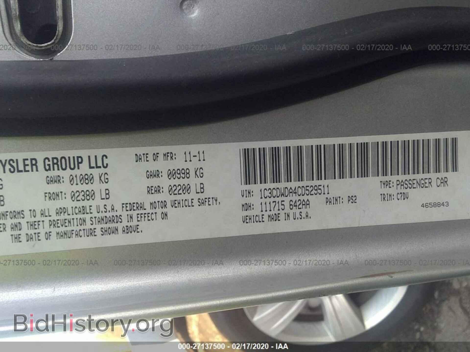 2012 DODGE CALIBER - VIN: 1C3CDWDA4CD529511 - Photo 9
