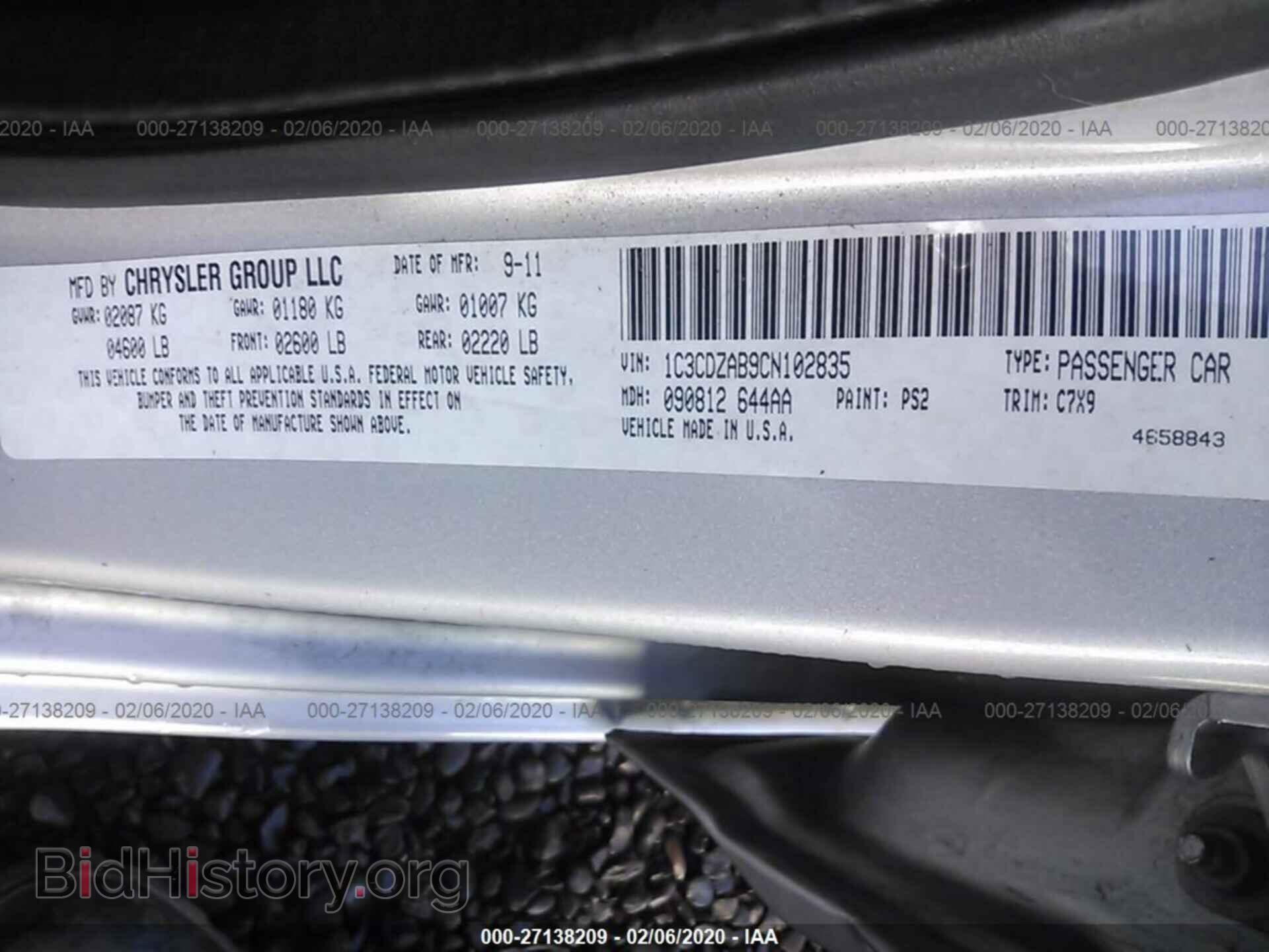 2012 DODGE AVENGER - VIN: 1C3CDZAB9CN102835 - Photo 9