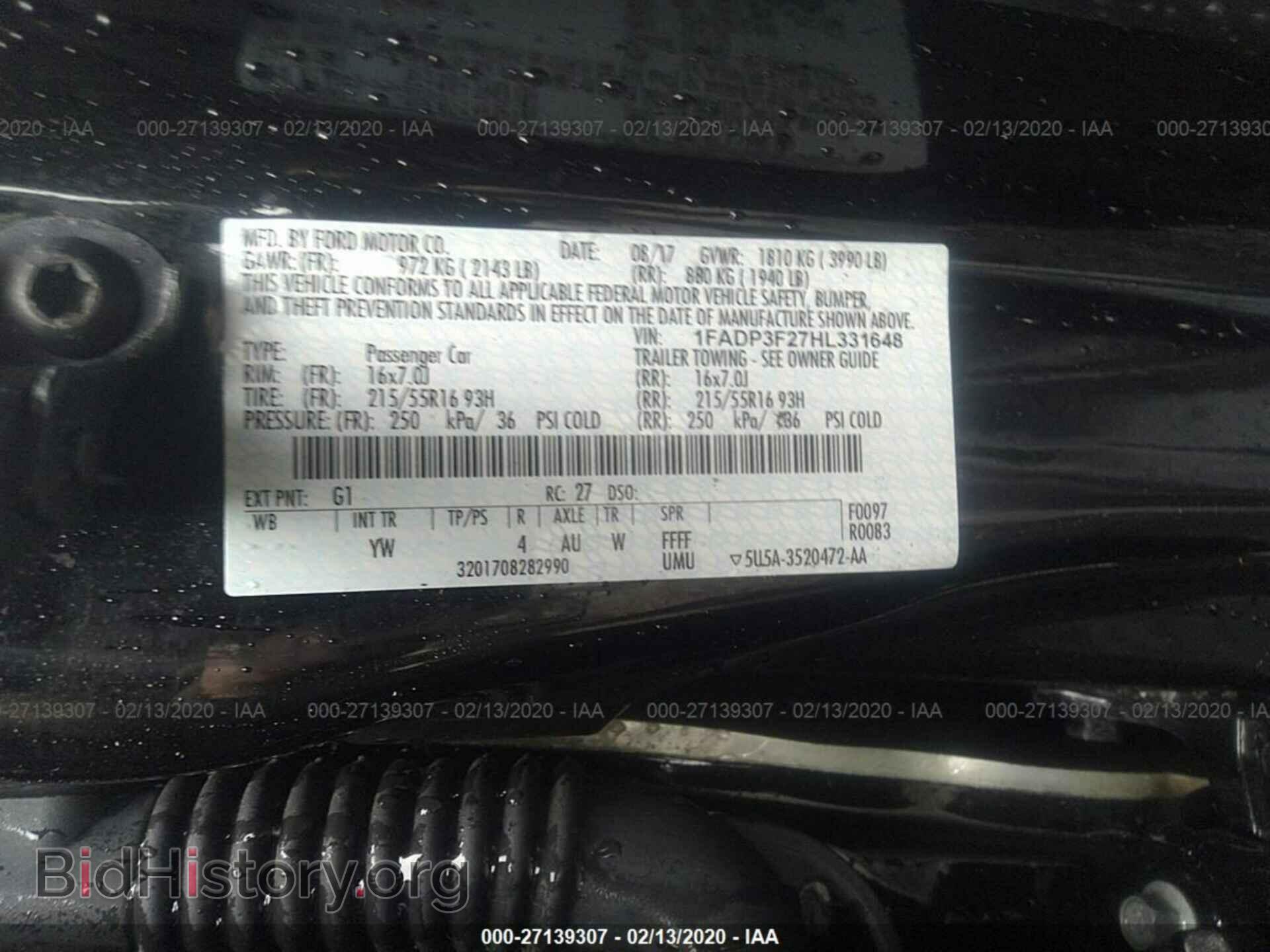 2017 FORD FOCUS - VIN: 1FADP3F27HL331648 - Фото 9