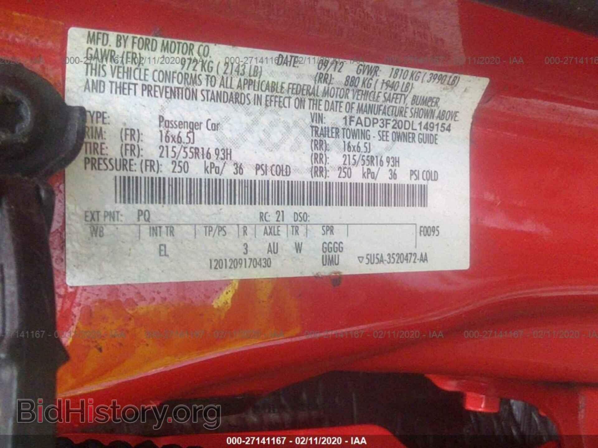 2013 FORD FOCUS - VIN: 1FADP3F20DL149154 - Photo 9