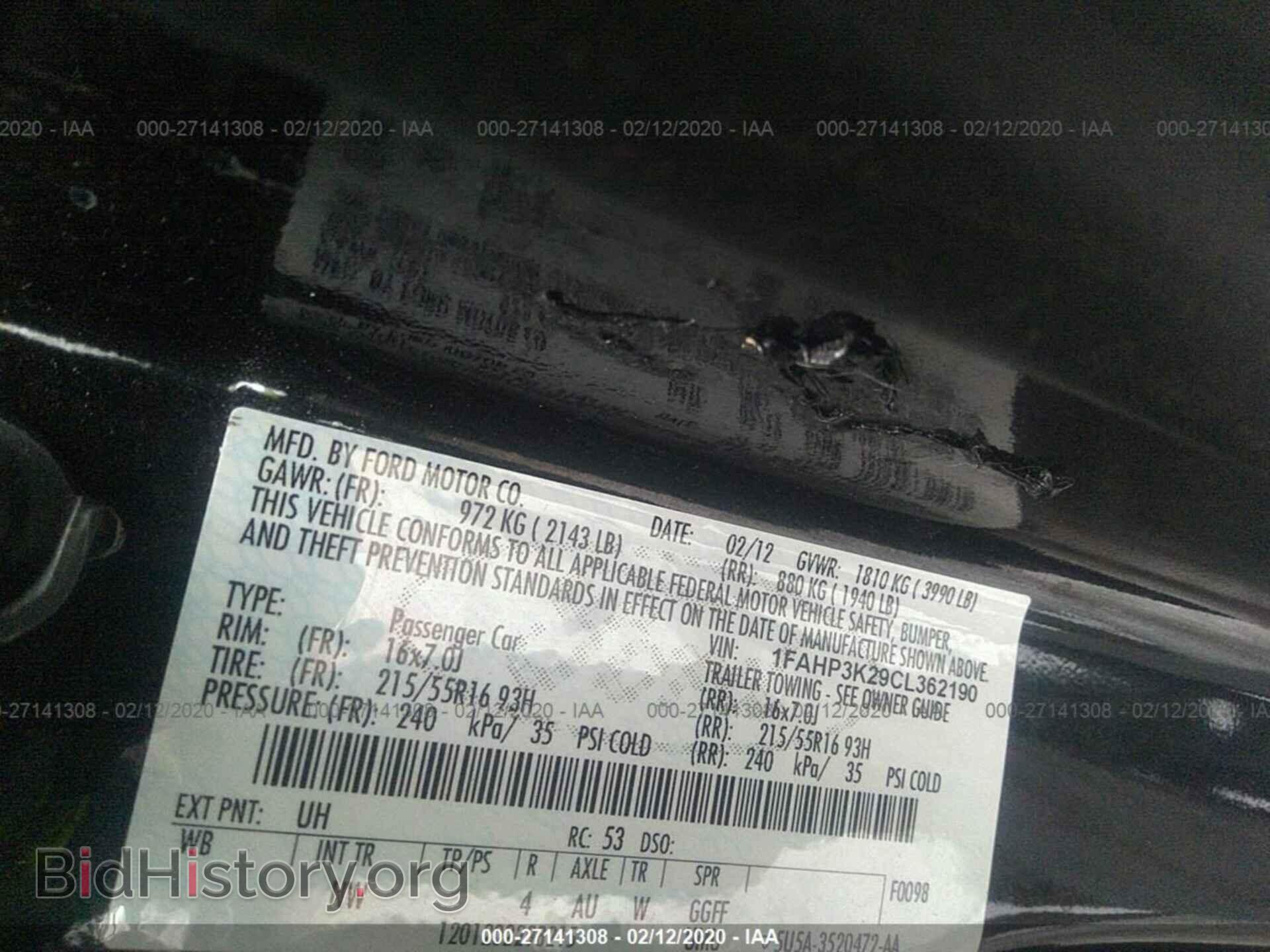 2012 FORD FOCUS - VIN: 1FAHP3K29CL362190 - Photo 9