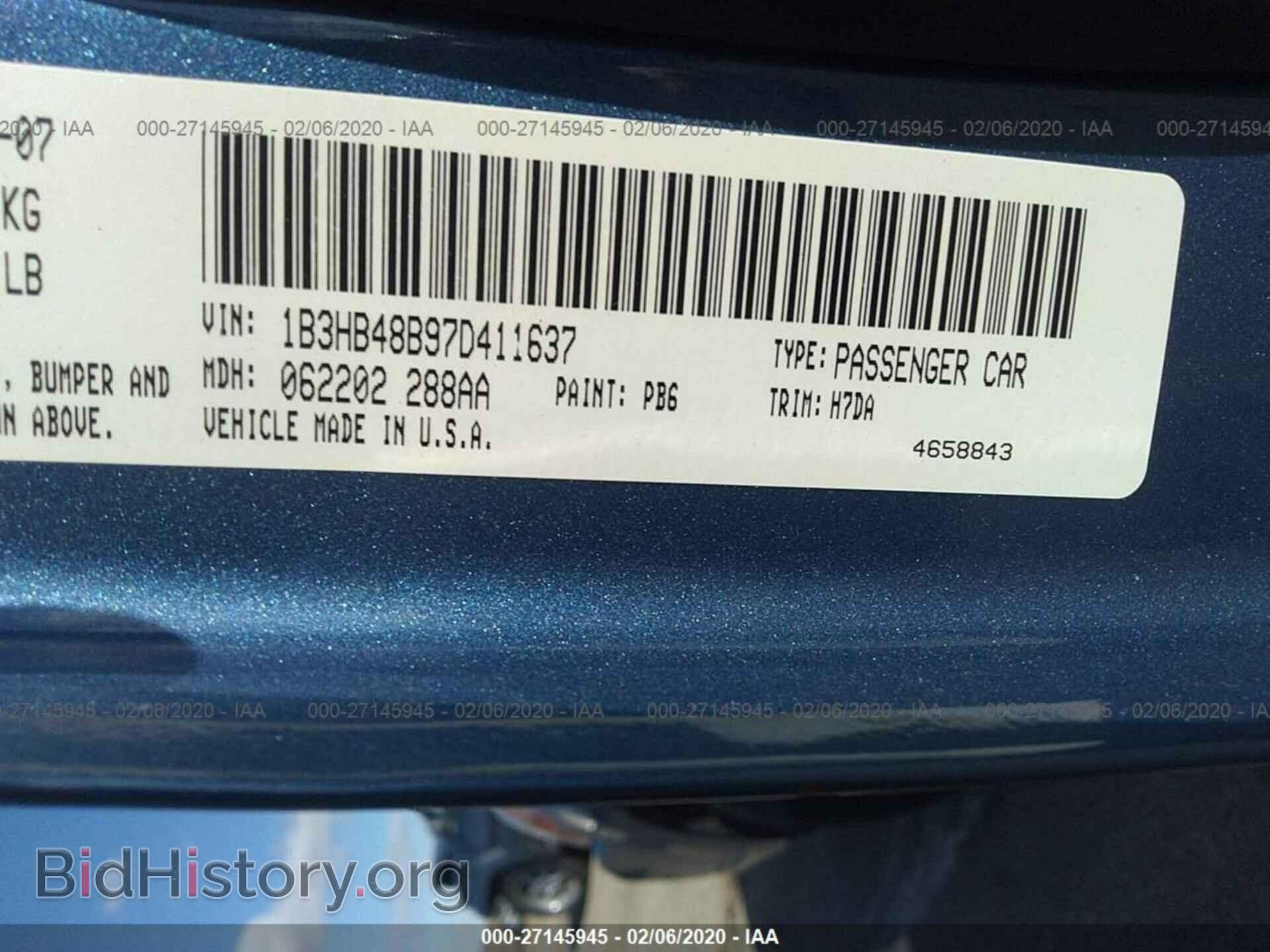 2007 DODGE CALIBER - VIN: 1B3HB48B97D411637 - Фото 9