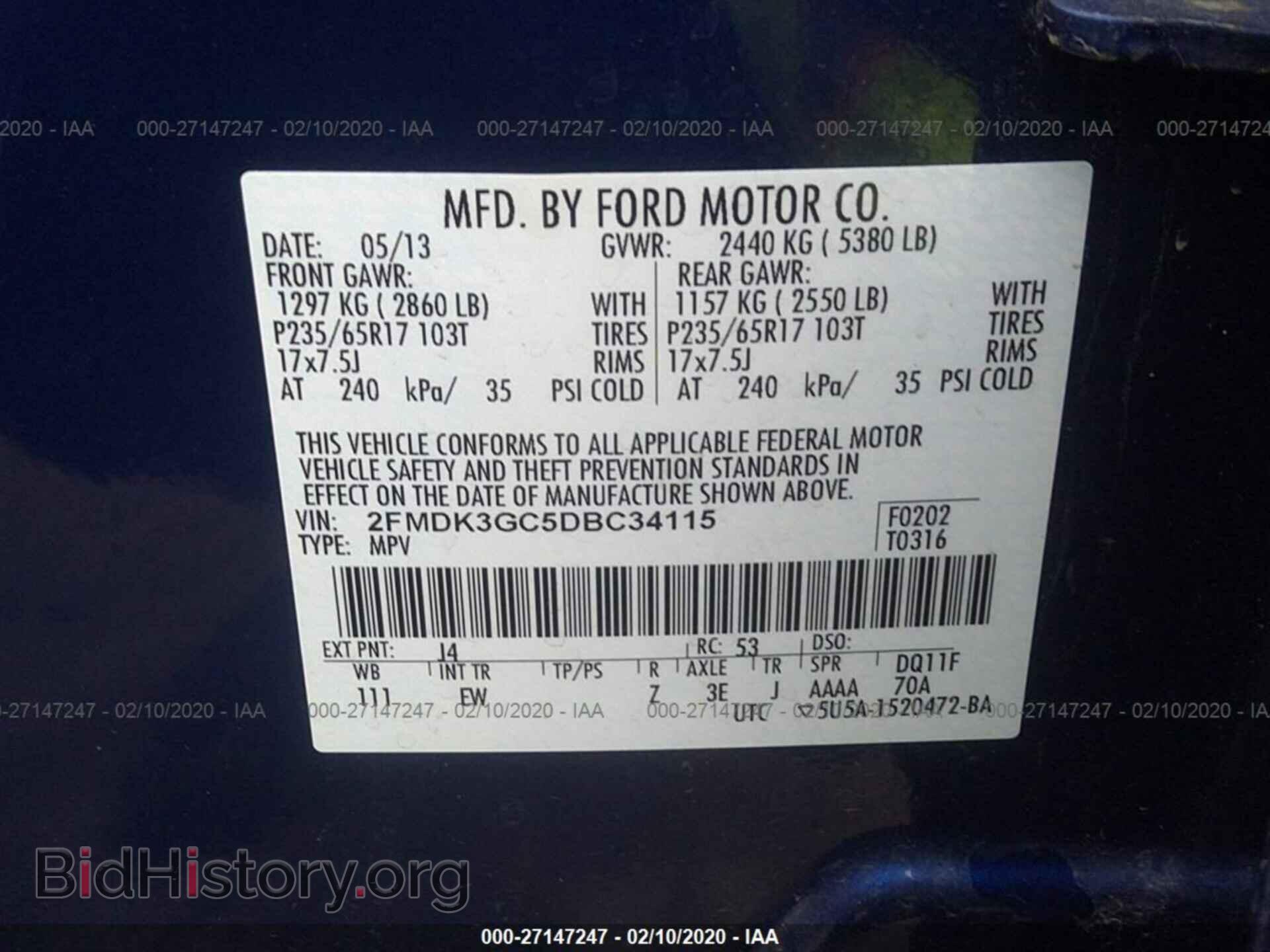 2013 FORD EDGE - VIN: 2FMDK3GC5DBC34115 - Photo 9