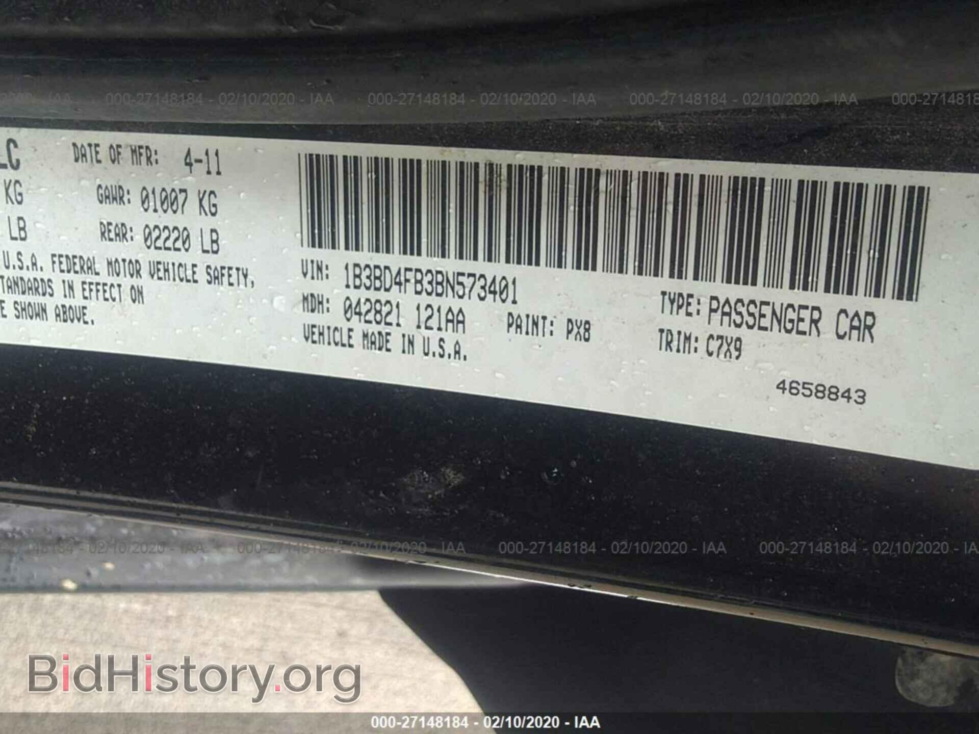 2011 DODGE AVENGER - VIN: 1B3BD4FB3BN573401 - Photo 9