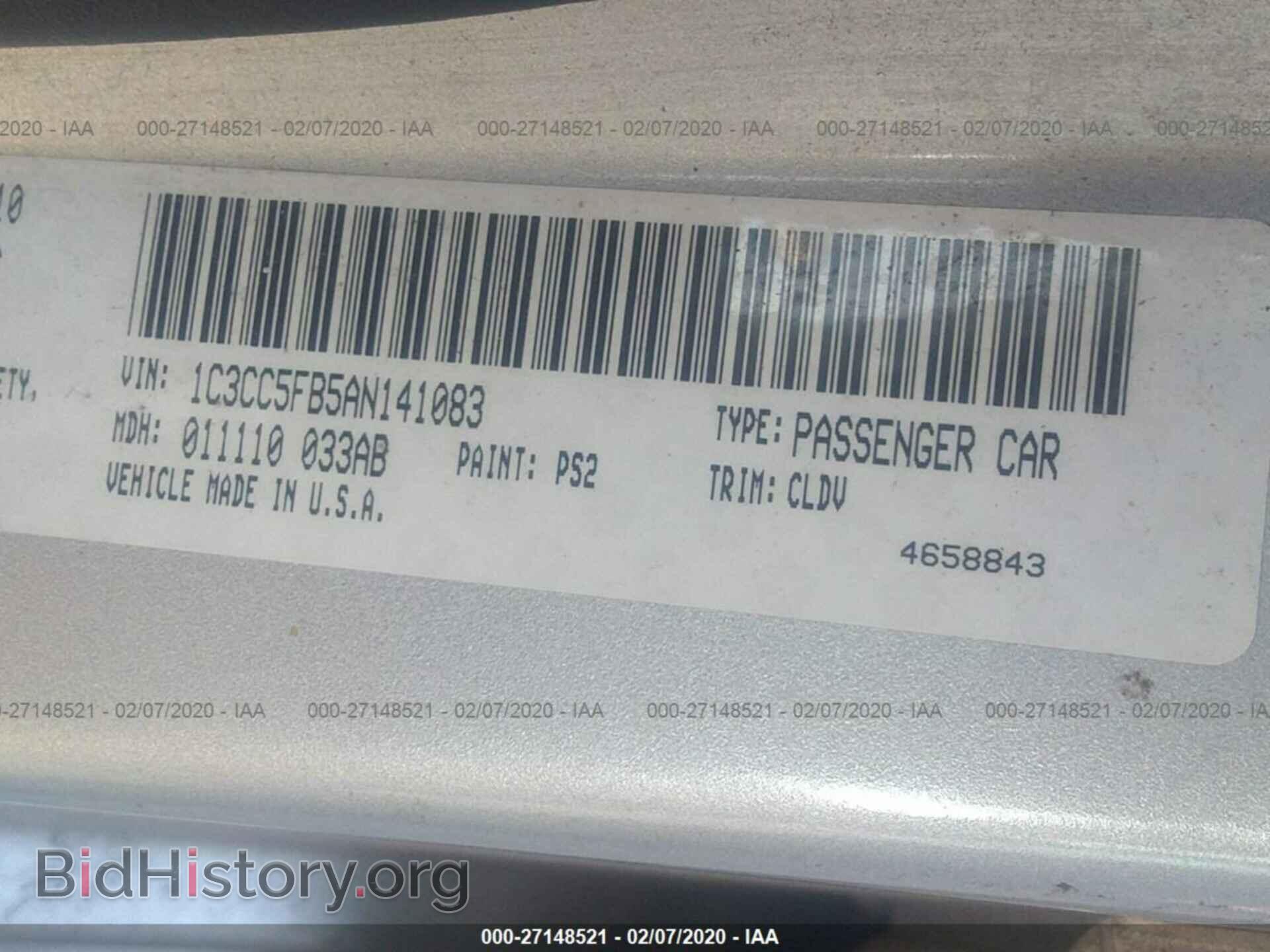 2010 CHRYSLER SEBRING - VIN: 1C3CC5FB5AN141083 - Фото 9