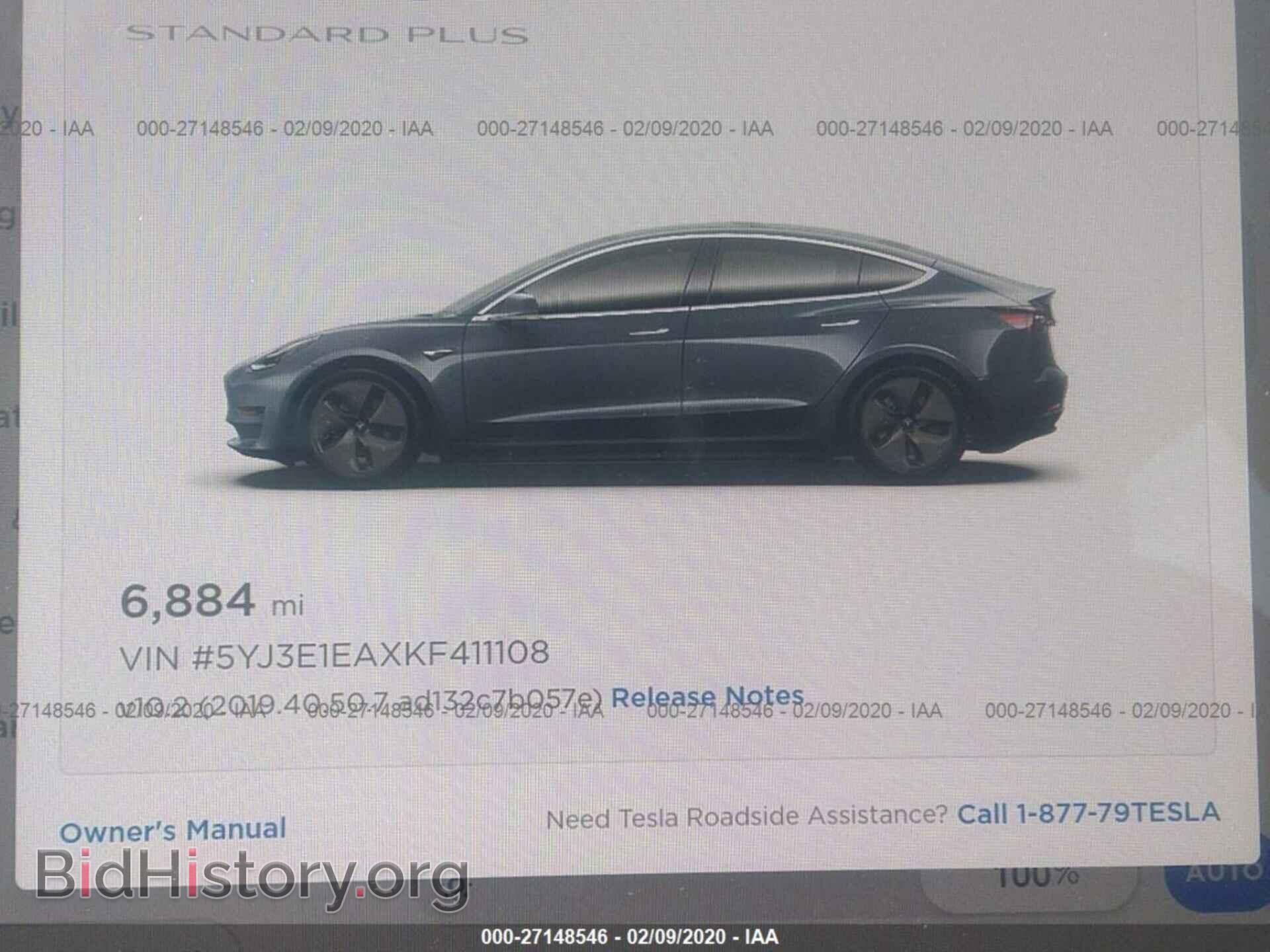 2019 TESLA MODEL 3 - VIN: 5YJ3E1EAXKF411108 - Фото 7